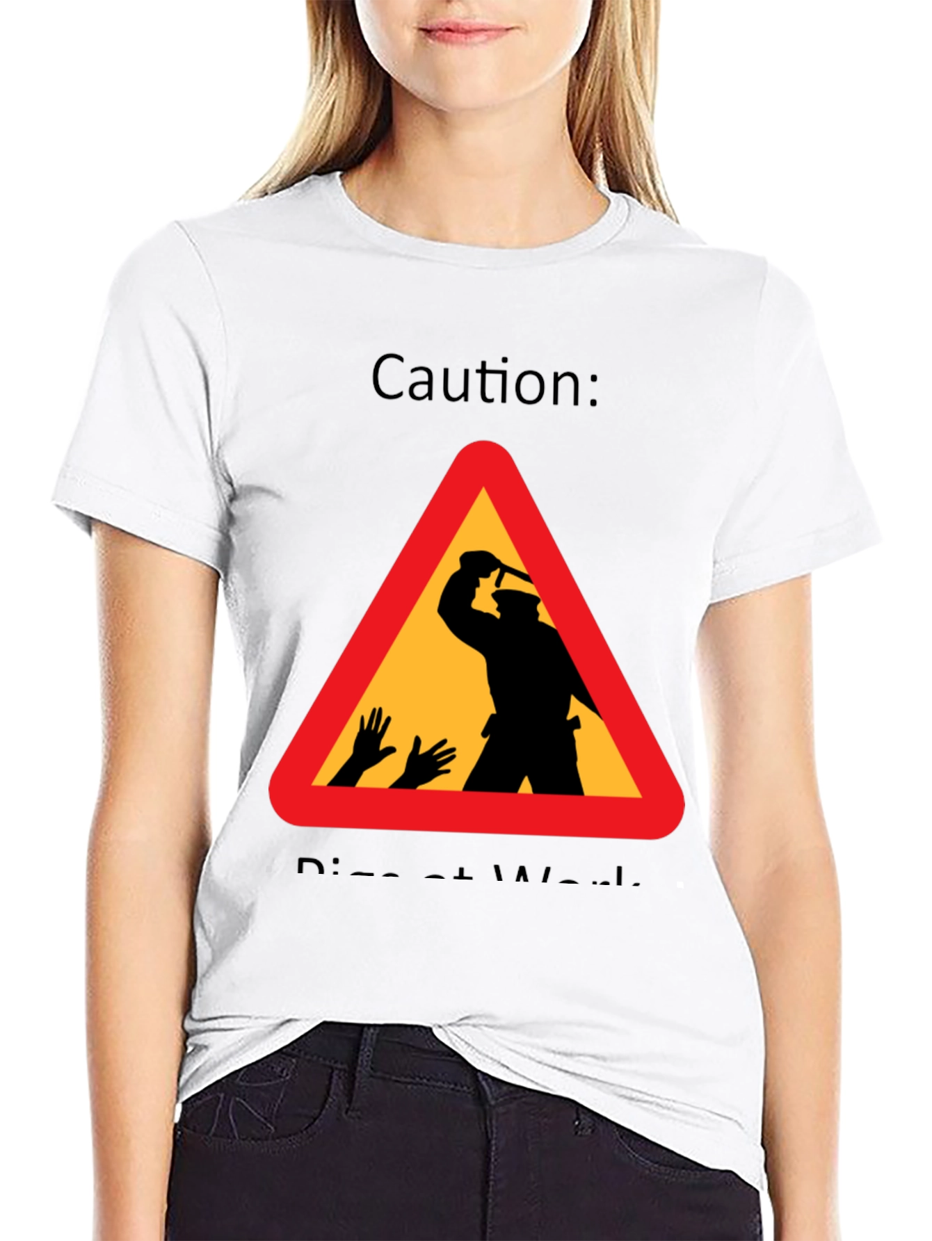 Caution: Dismemberment at Work Black Graphic T-Shirt