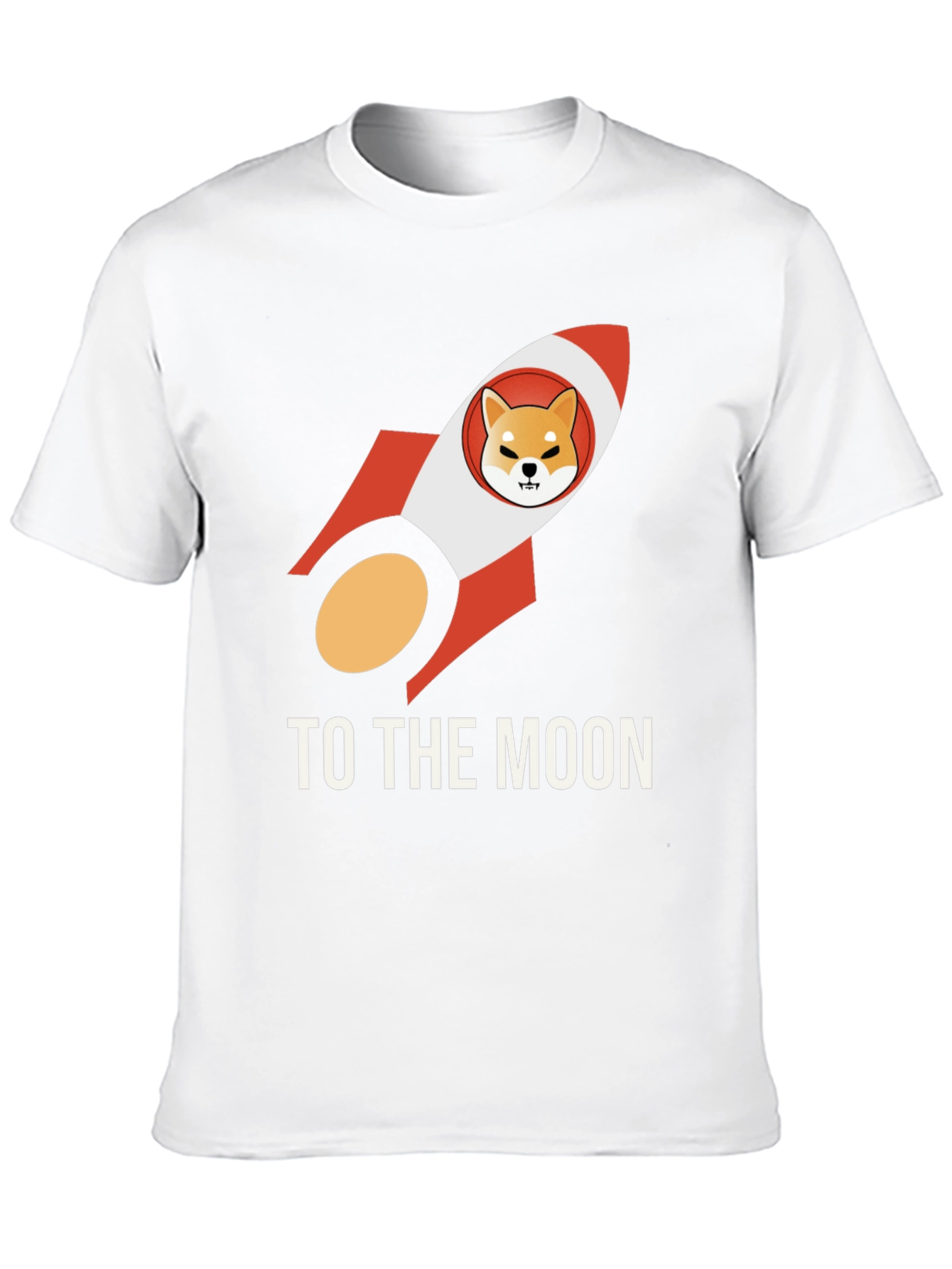 Shiba Inu Rocket to the Moon Black T-Shirt