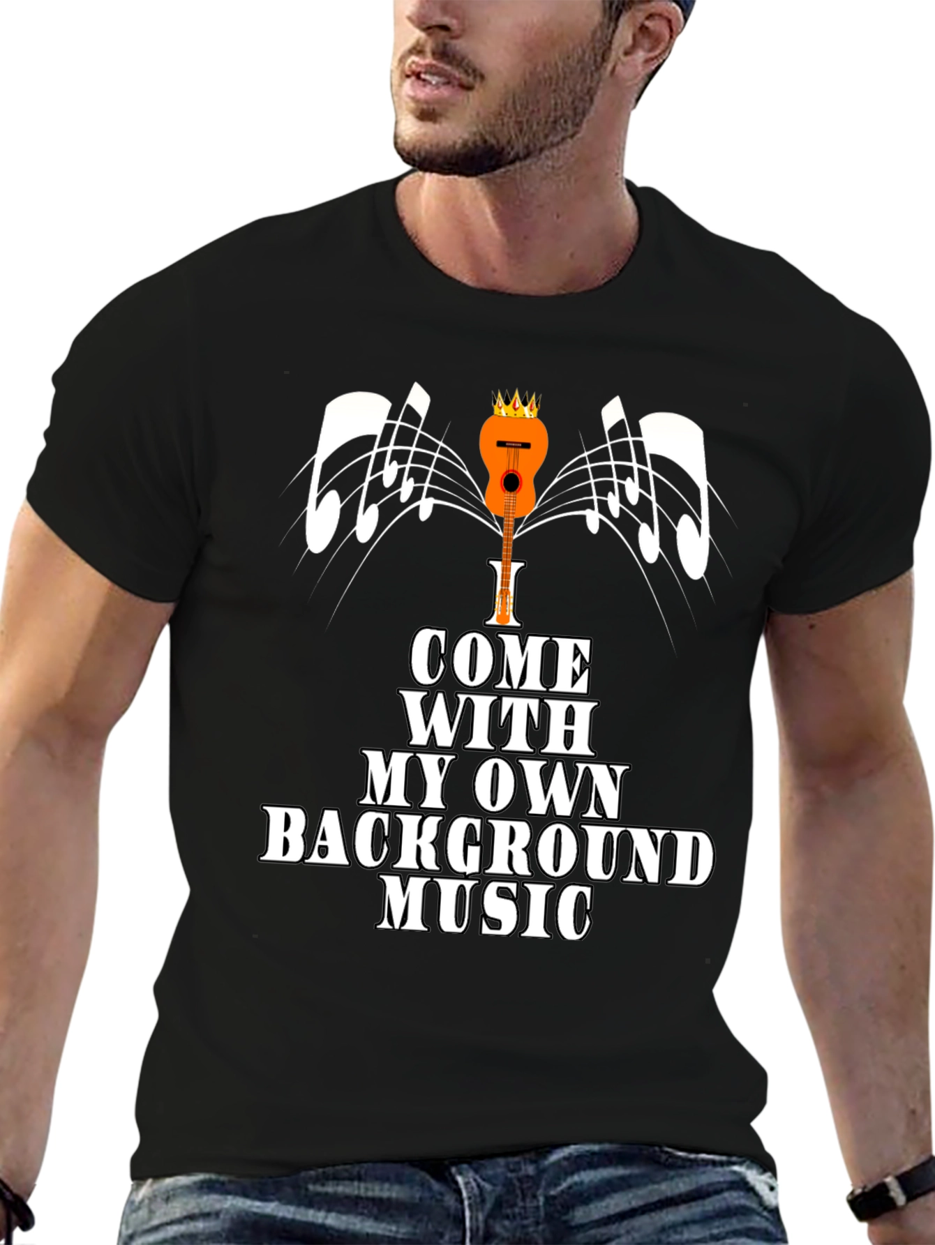 Background Music T-Shirt - Quirky Musician Tee