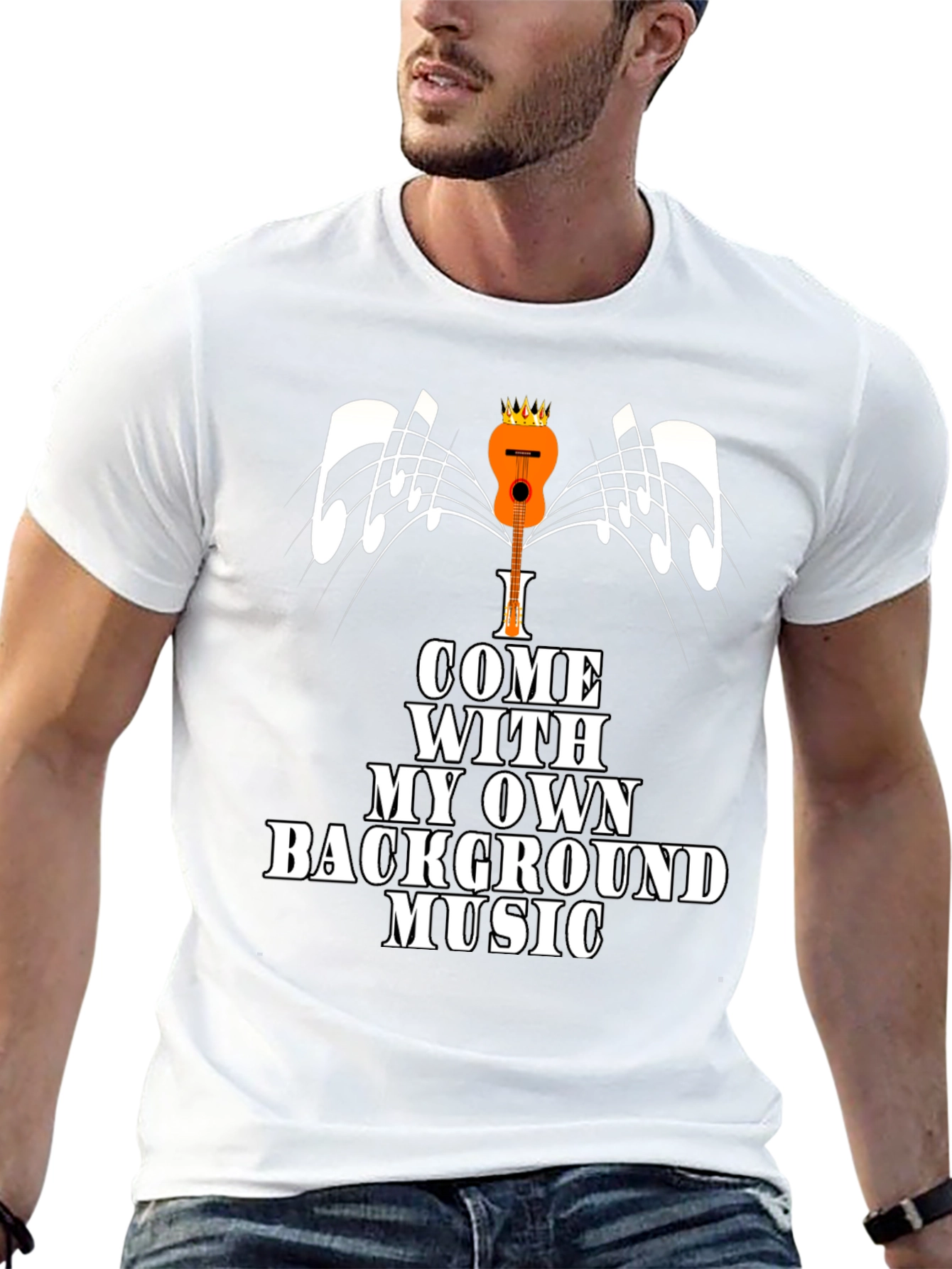 Background Music T-Shirt - Quirky Musician Tee
