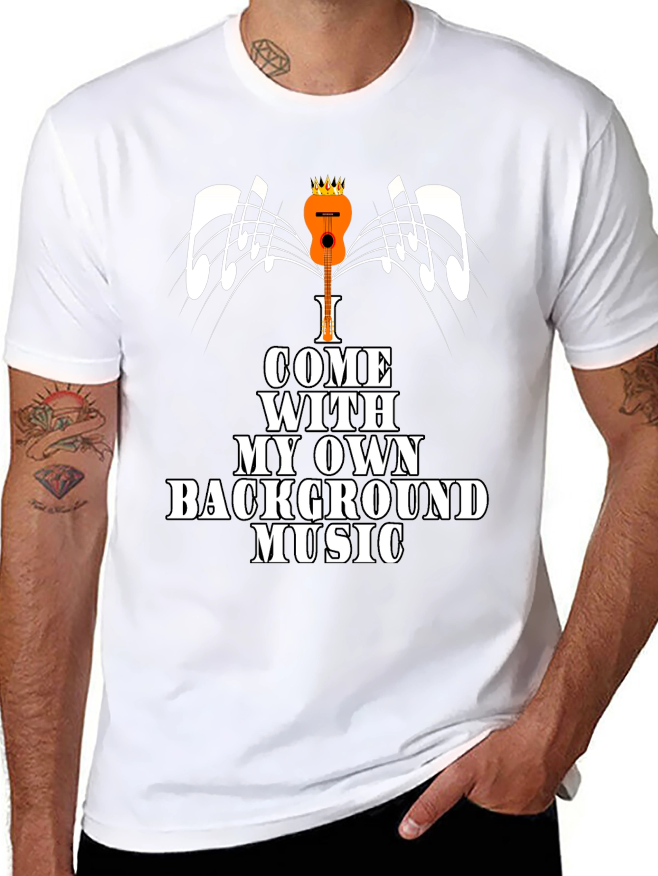 Background Music T-Shirt - Quirky Musician Tee