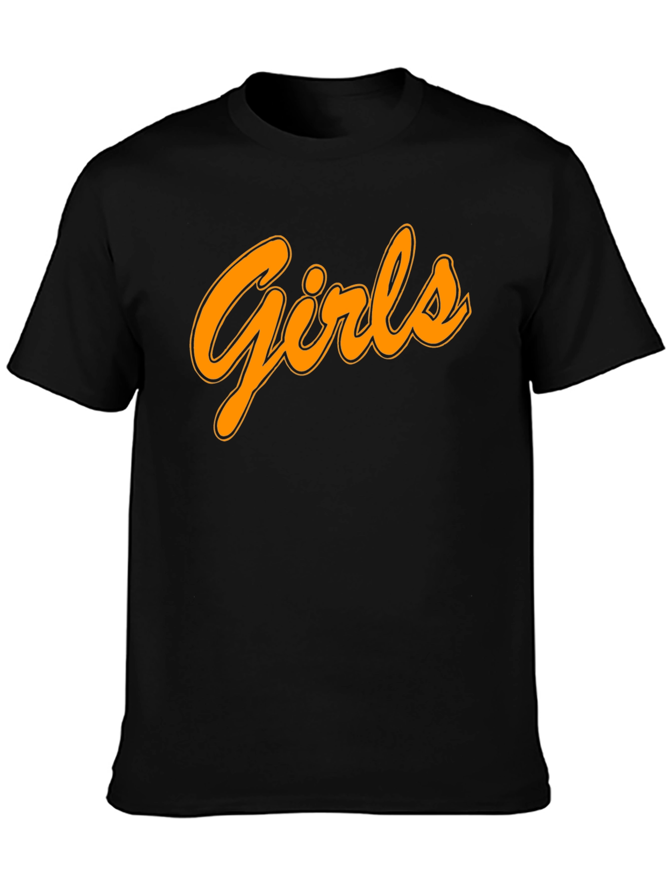 Mens Black T-Shirt with Girls Graphic Print