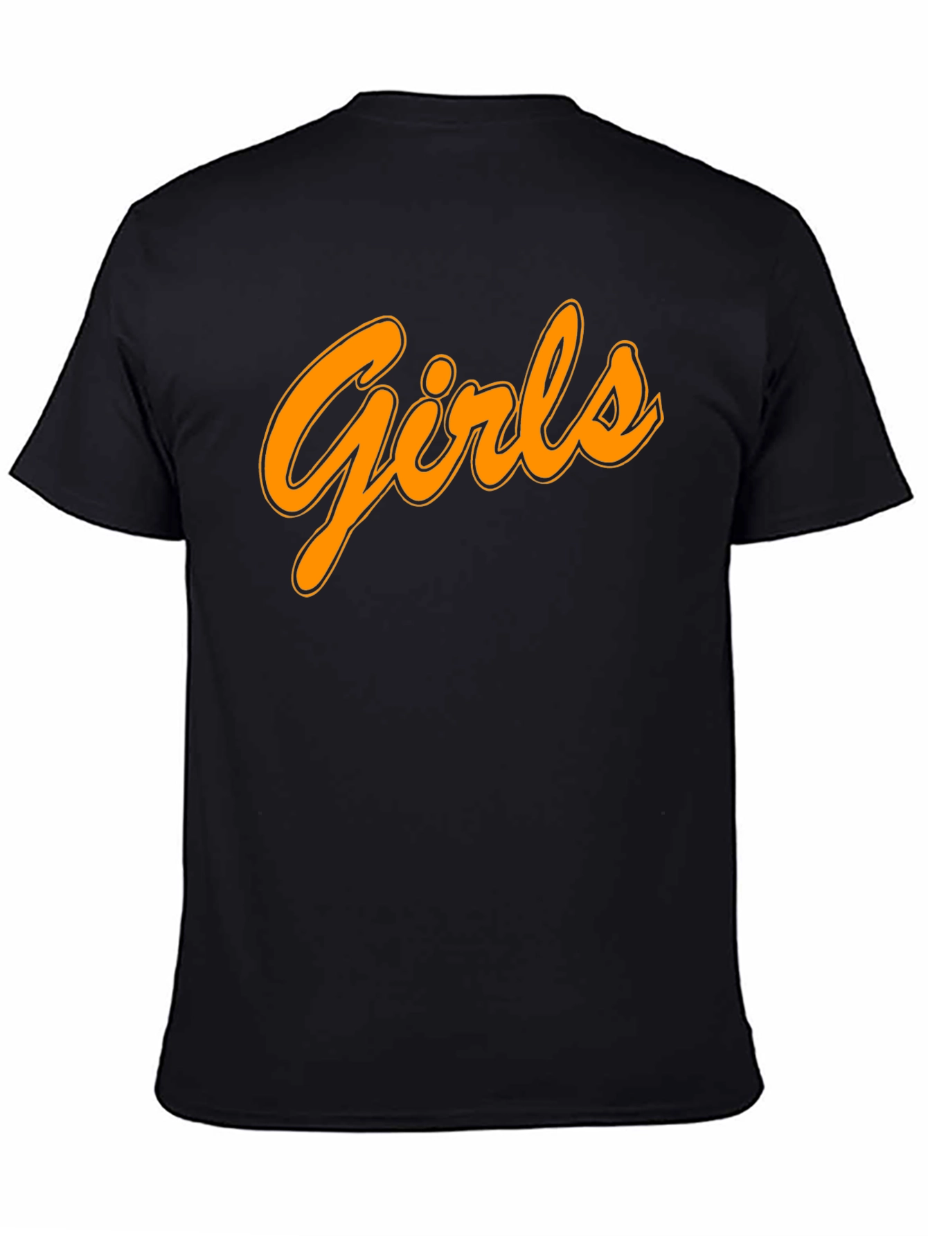 Mens Black T-Shirt with Girls Graphic Print