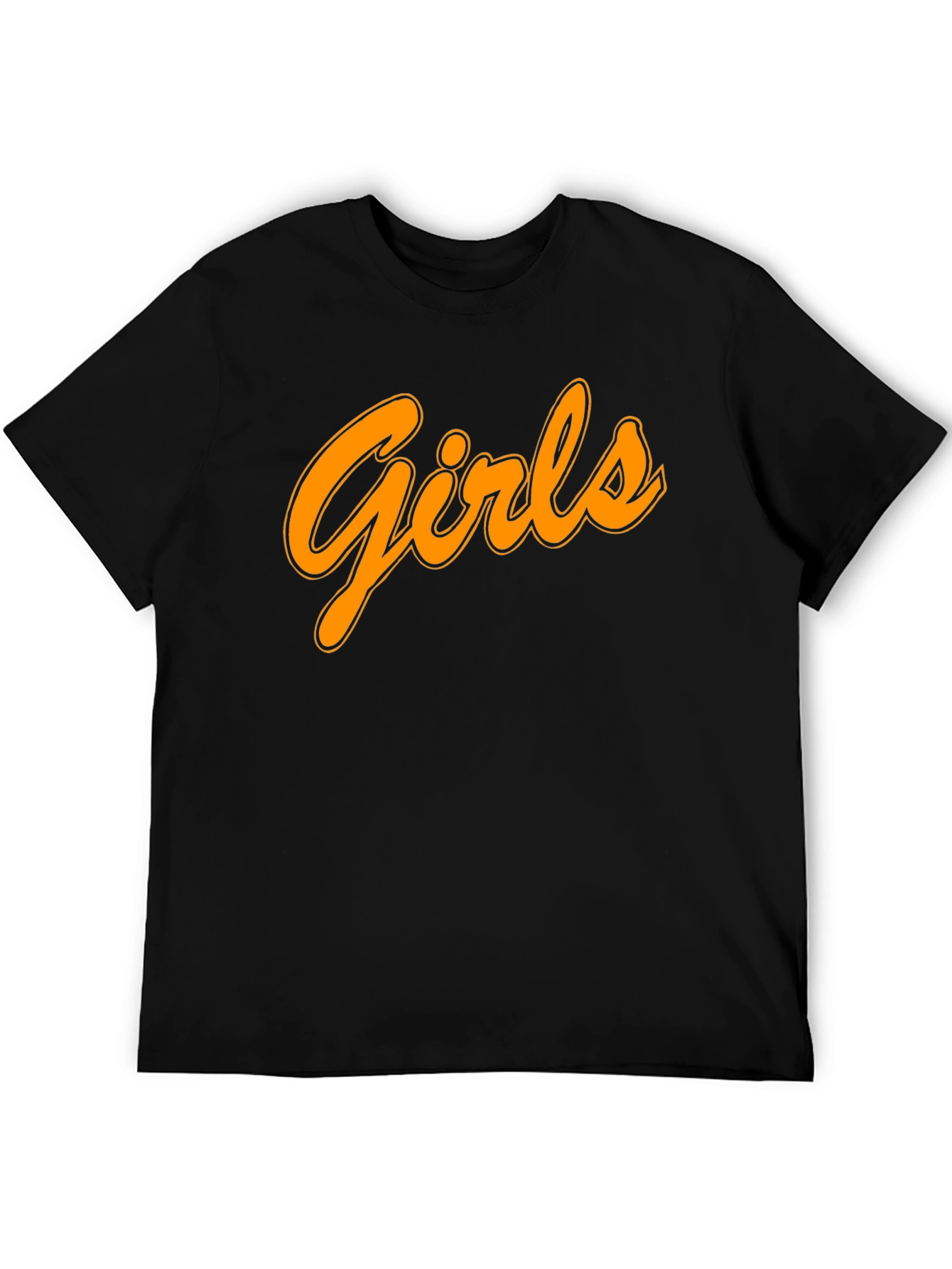 Mens Black T-Shirt with Girls Graphic Print