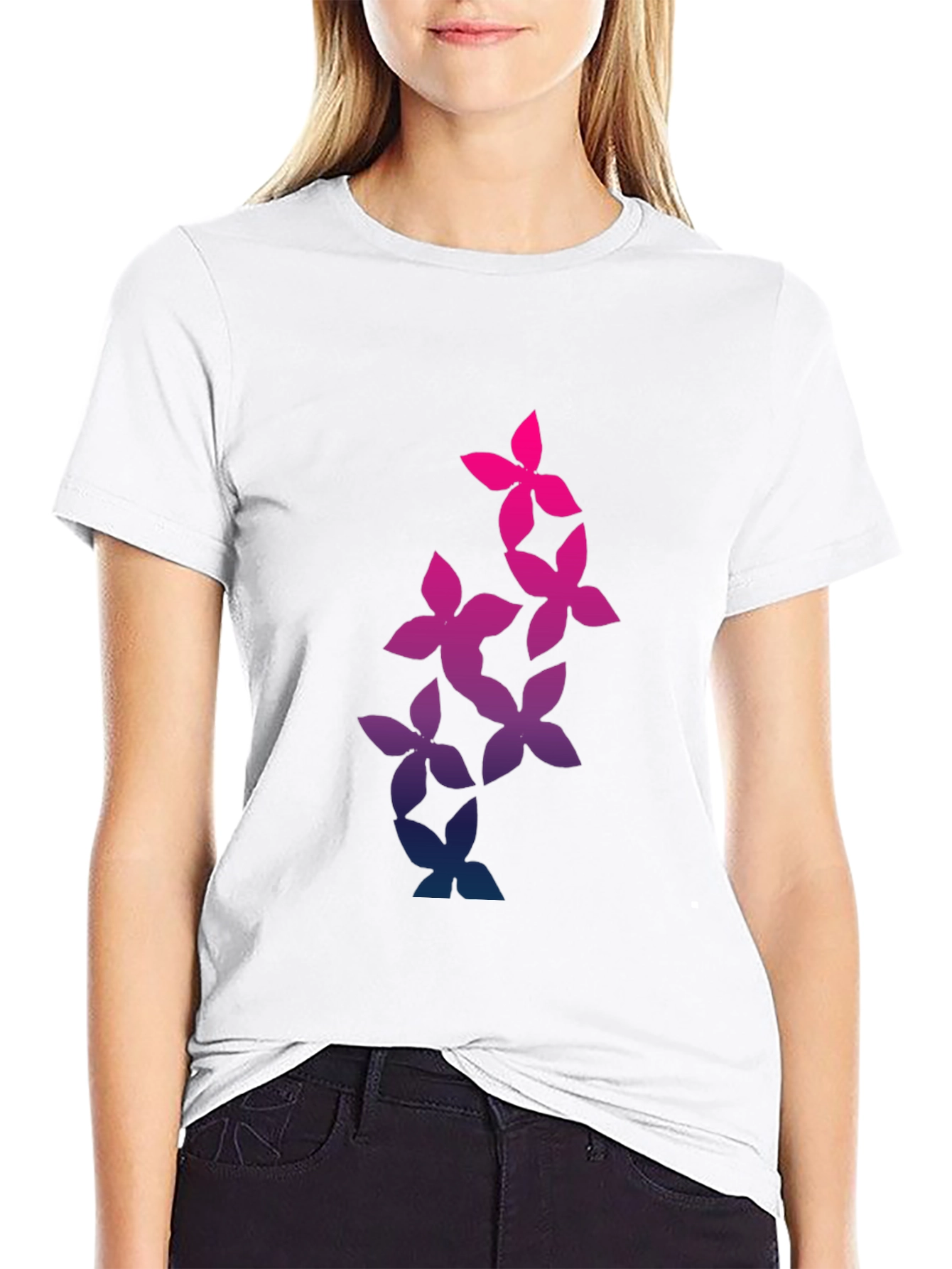Floral Gradient T-Shirt - Stylish Mens Tee