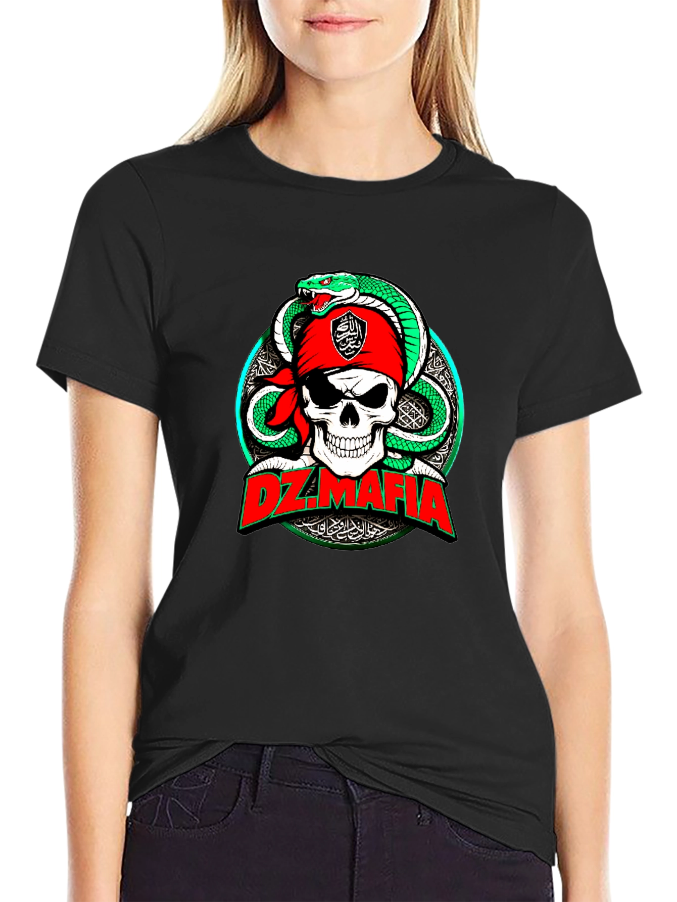 DZ Mafia Skull & Snake Graphic Tee