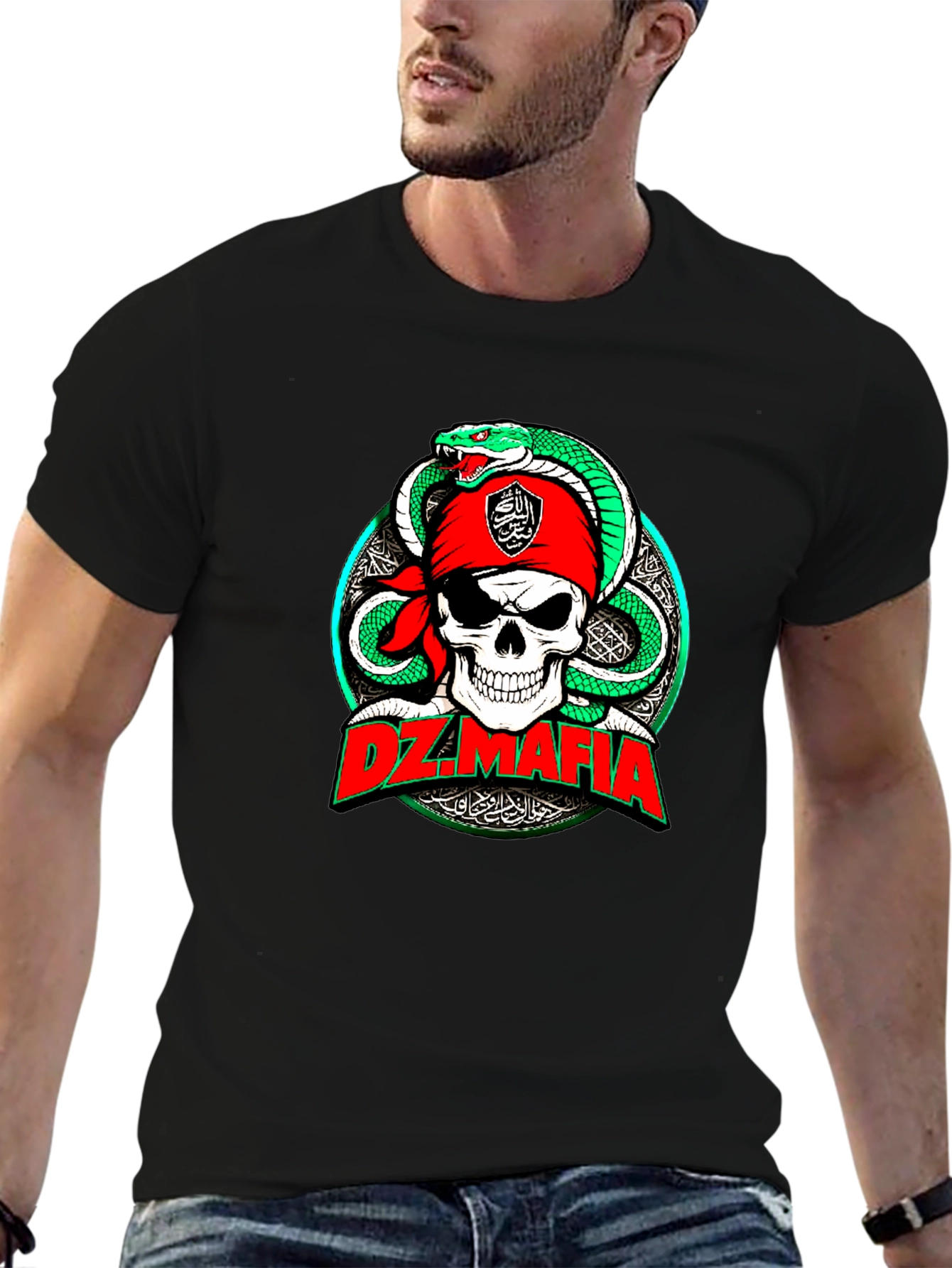 DZ Mafia Skull & Snake Graphic Tee