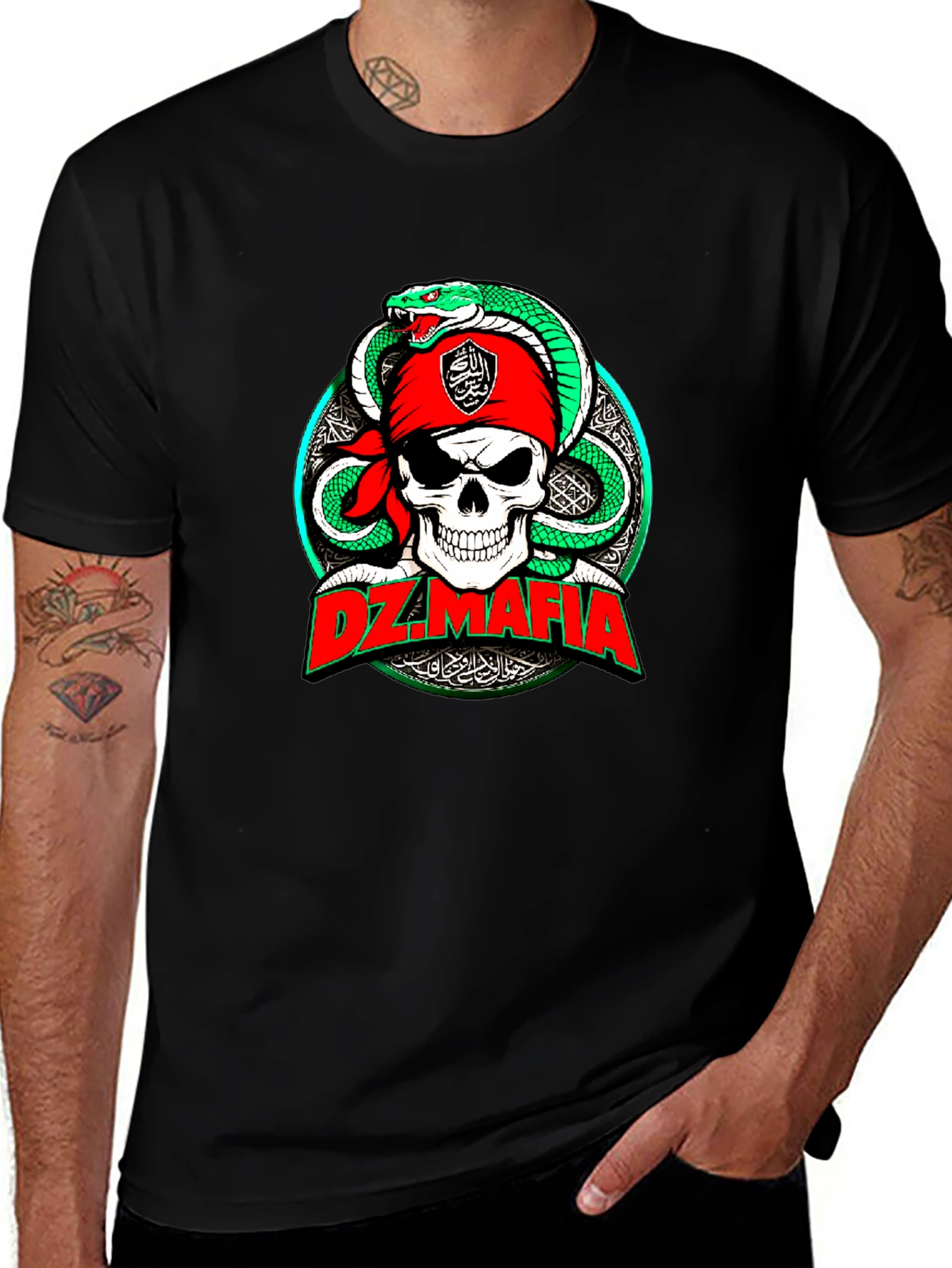 DZ Mafia Skull & Snake Graphic Tee