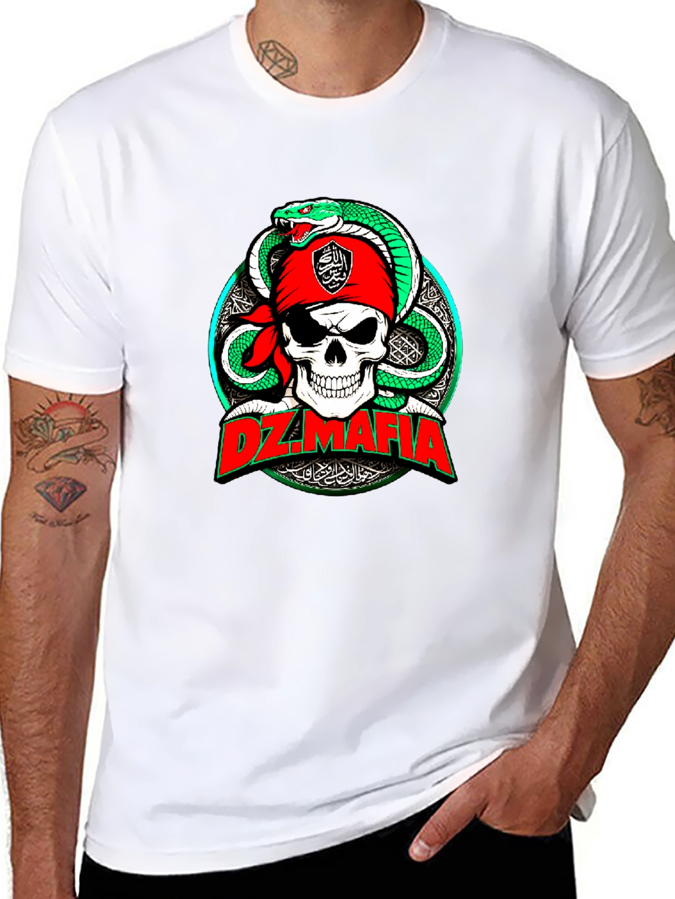 DZ Mafia Skull & Snake Graphic Tee