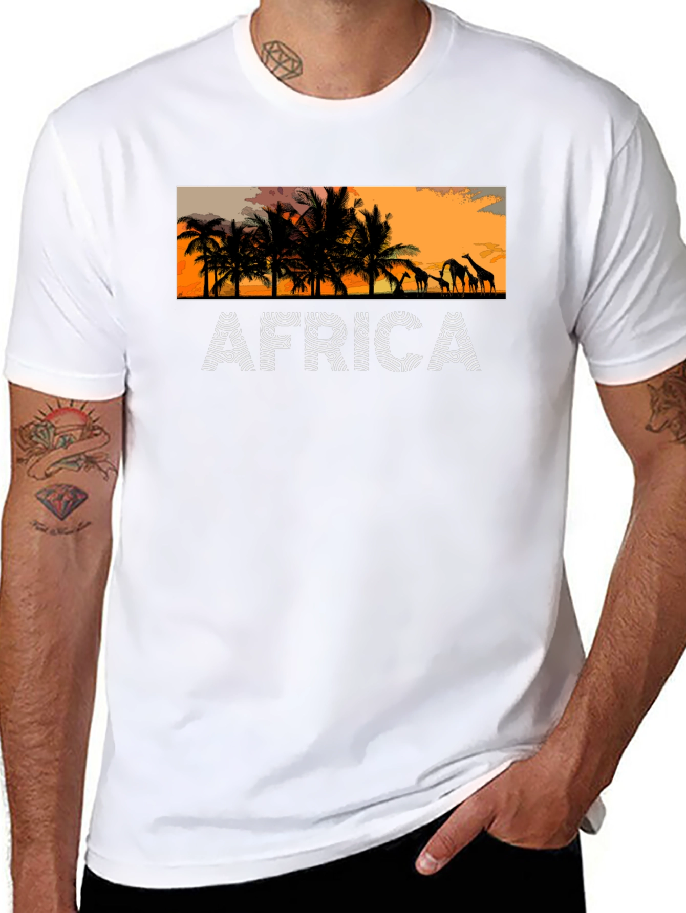 Africa Sunset Graphic Tee - Trendy & Stylish