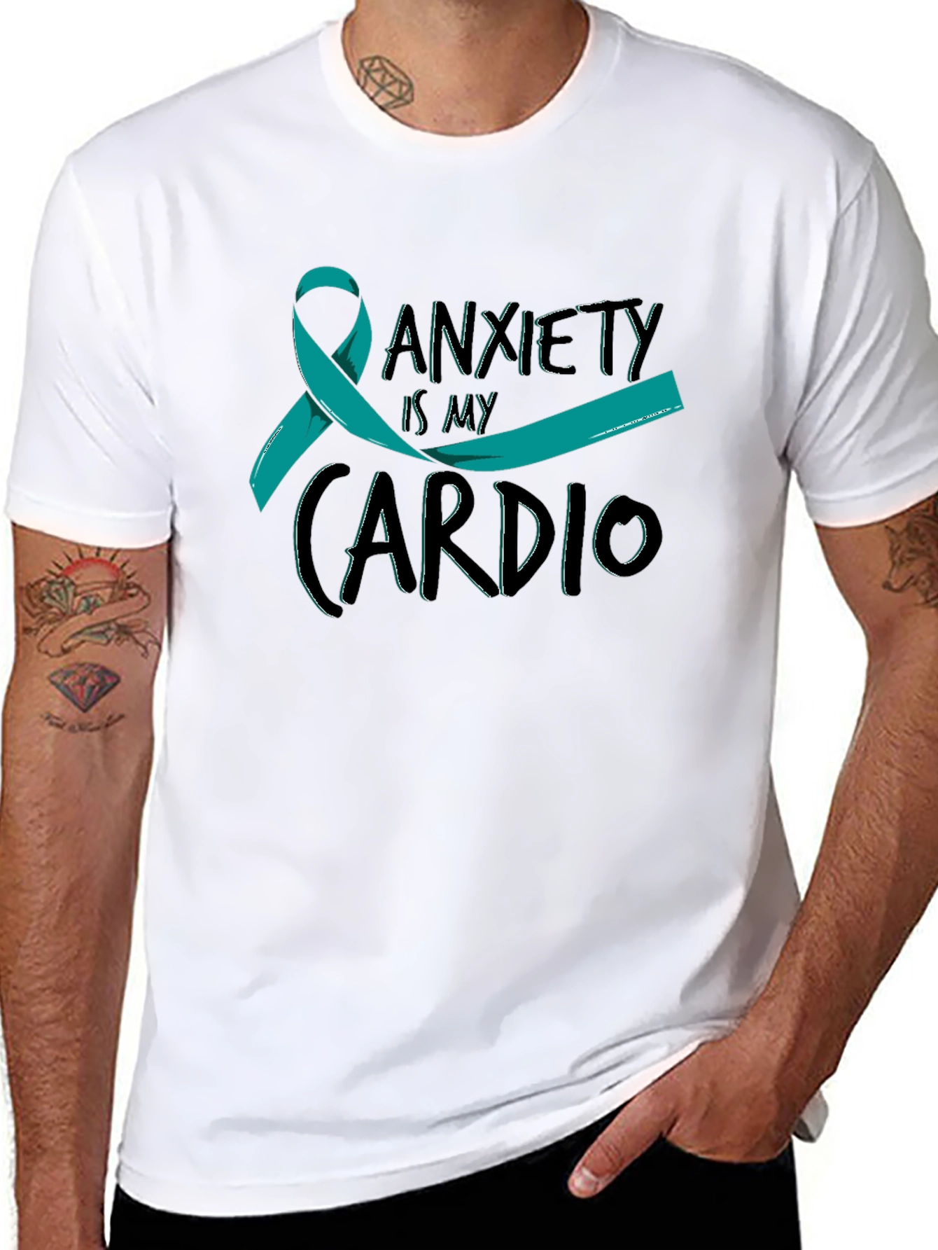 Anxiety Is My Cardio Black T-Shirt