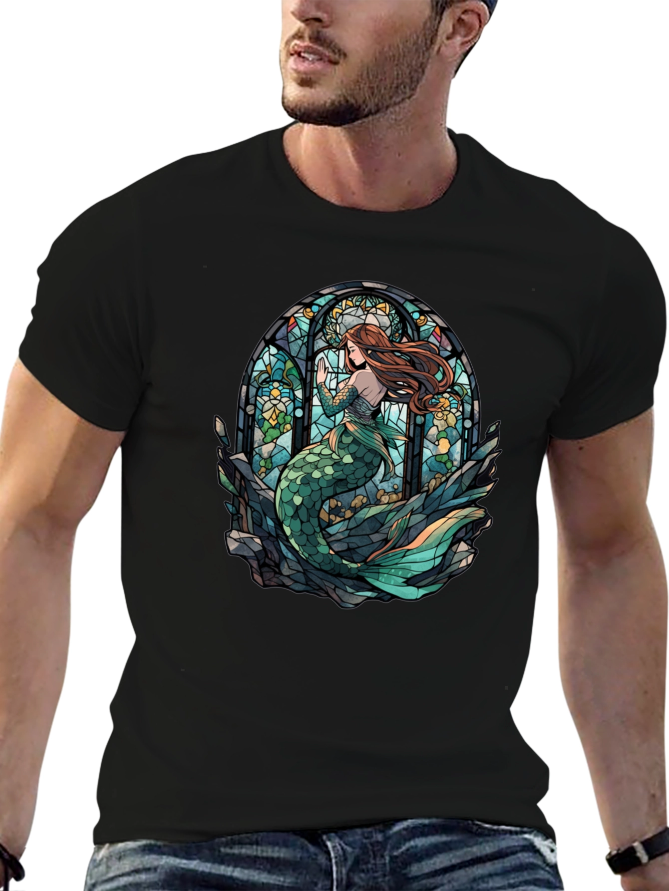 Mermaid Stained Glass T-Shirt