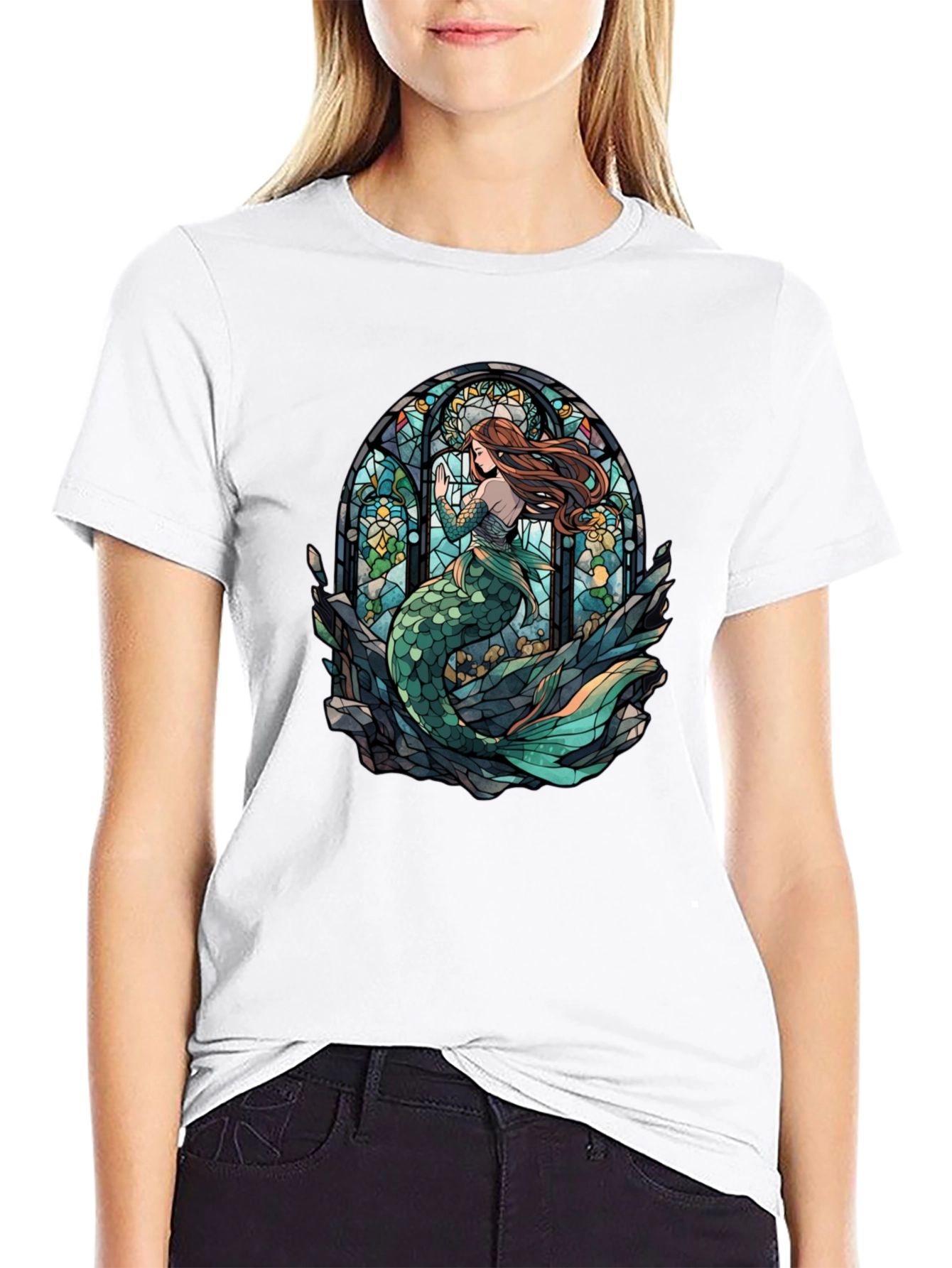 Mermaid Stained Glass T-Shirt