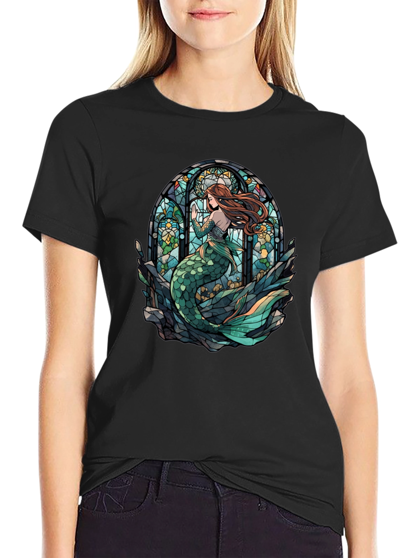 Mermaid Stained Glass T-Shirt