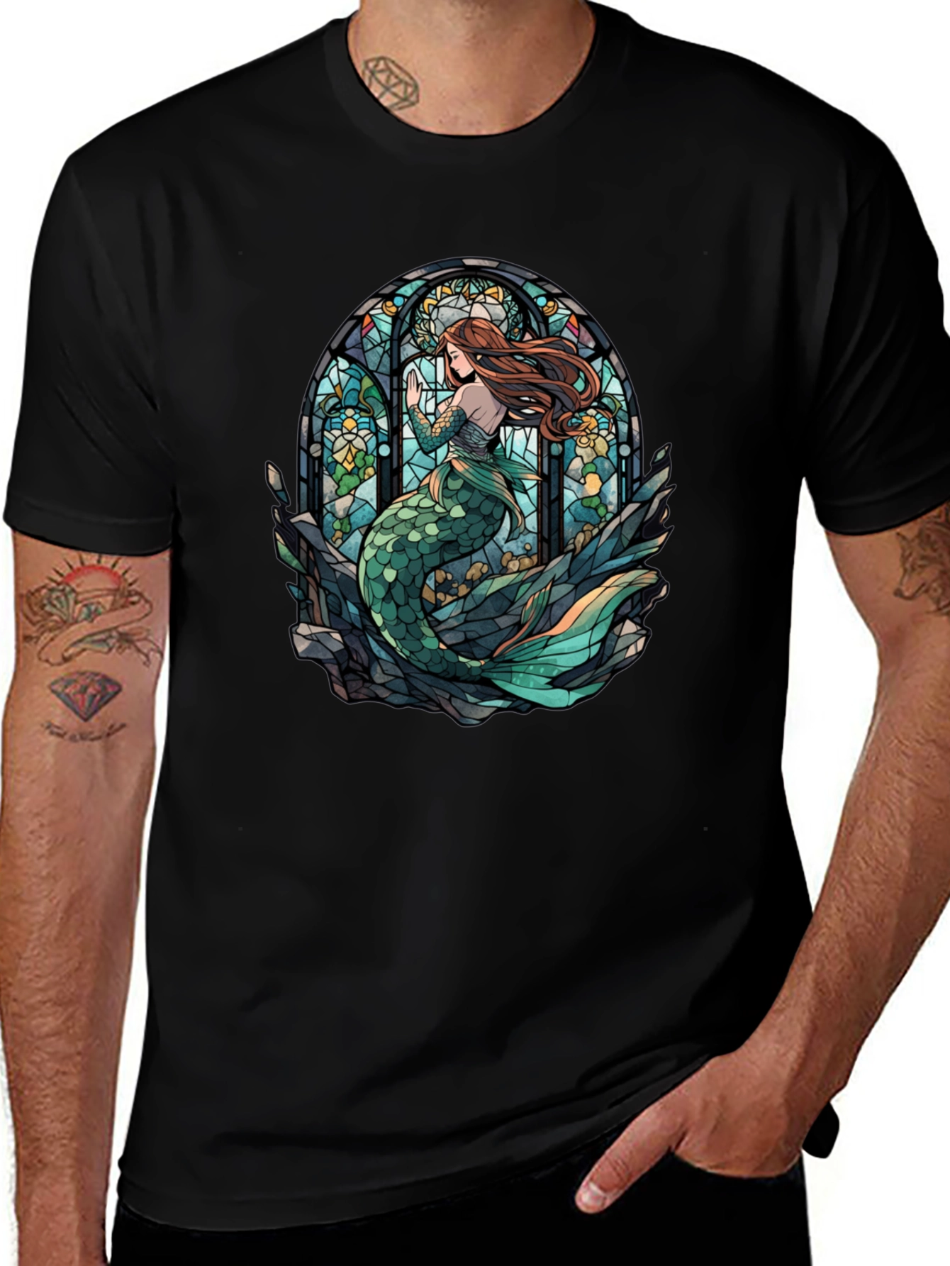 Mermaid Stained Glass T-Shirt