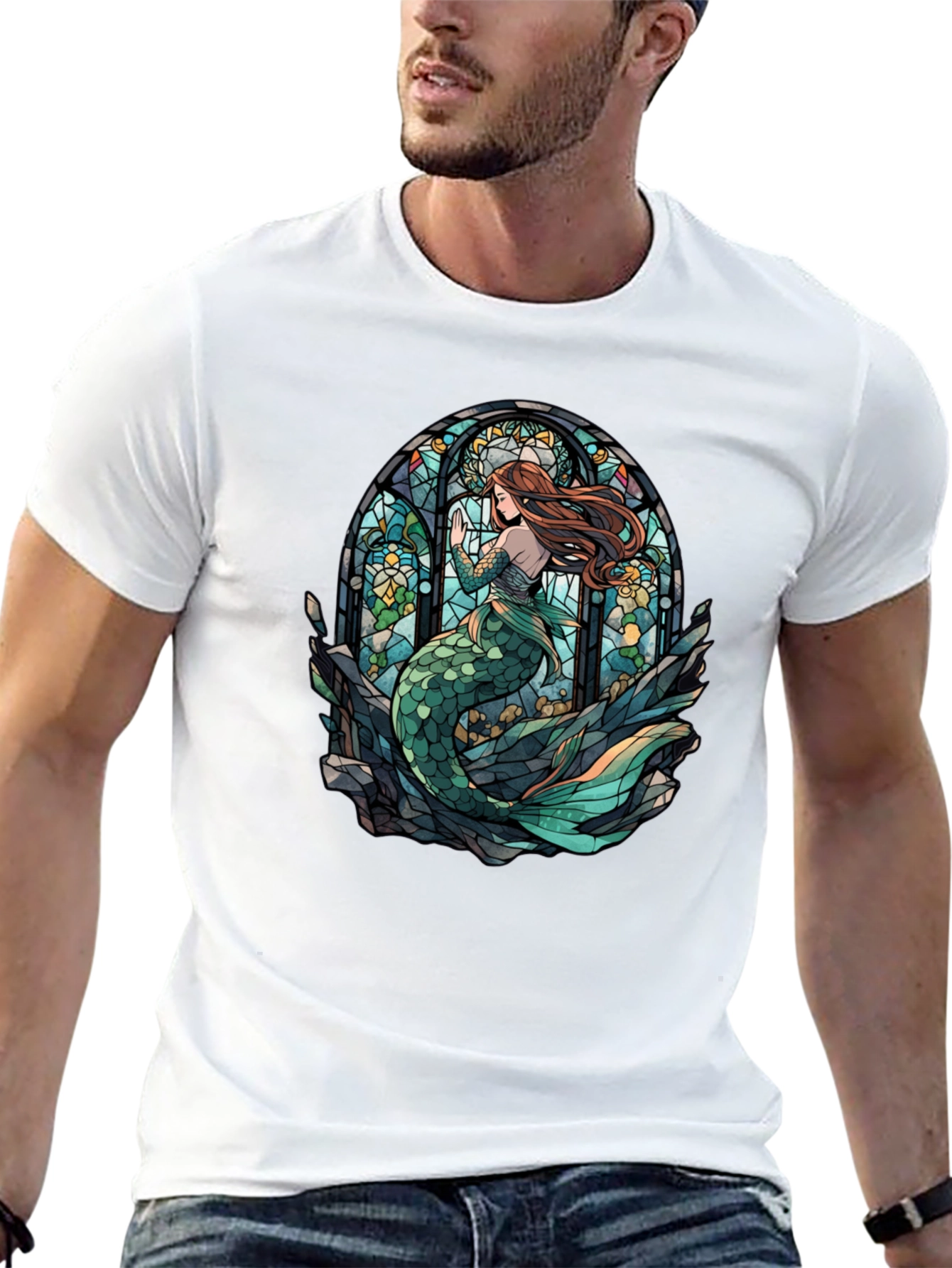 Mermaid Stained Glass T-Shirt