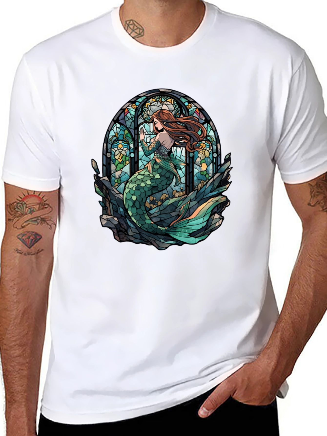 Mermaid Stained Glass T-Shirt