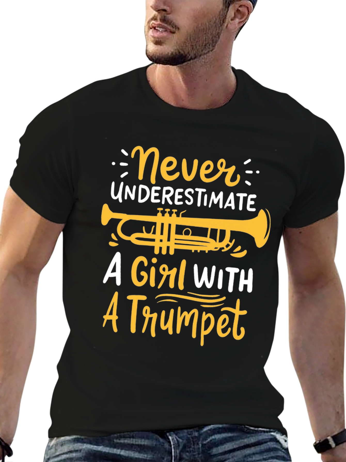 Never Underestimate Girl With Trumpet T-Shirt