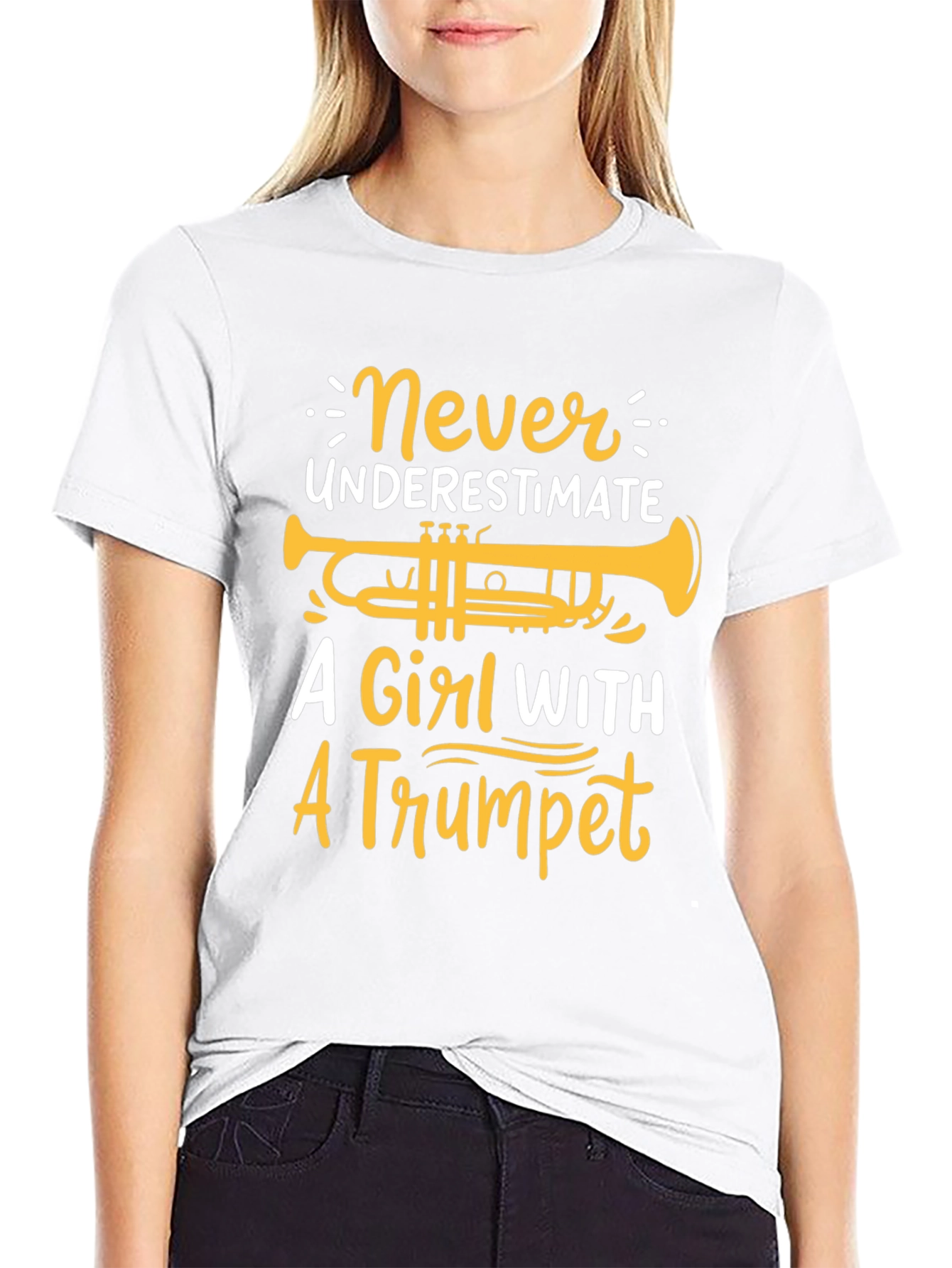 Never Underestimate Girl With Trumpet T-Shirt