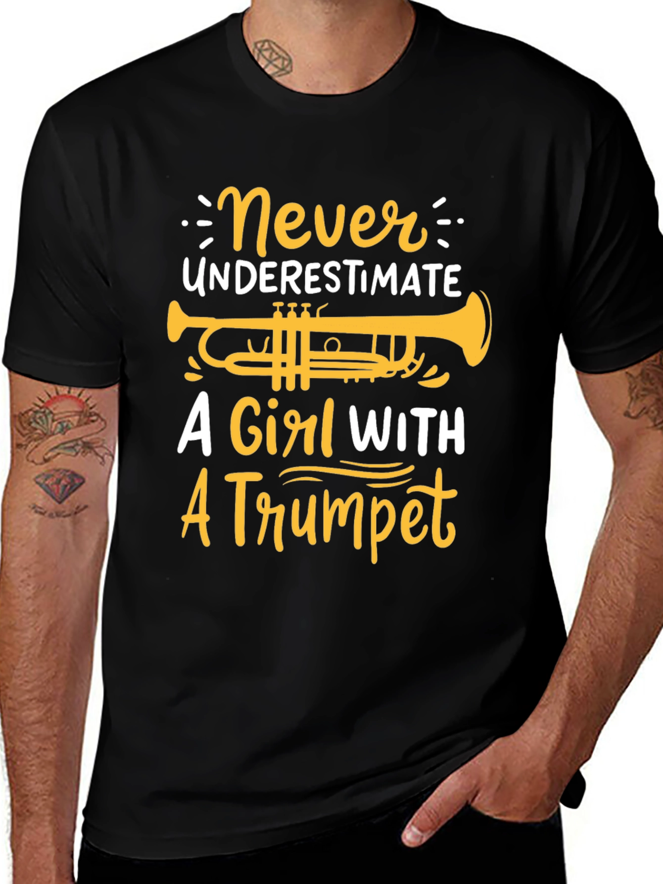 Never Underestimate Girl With Trumpet T-Shirt