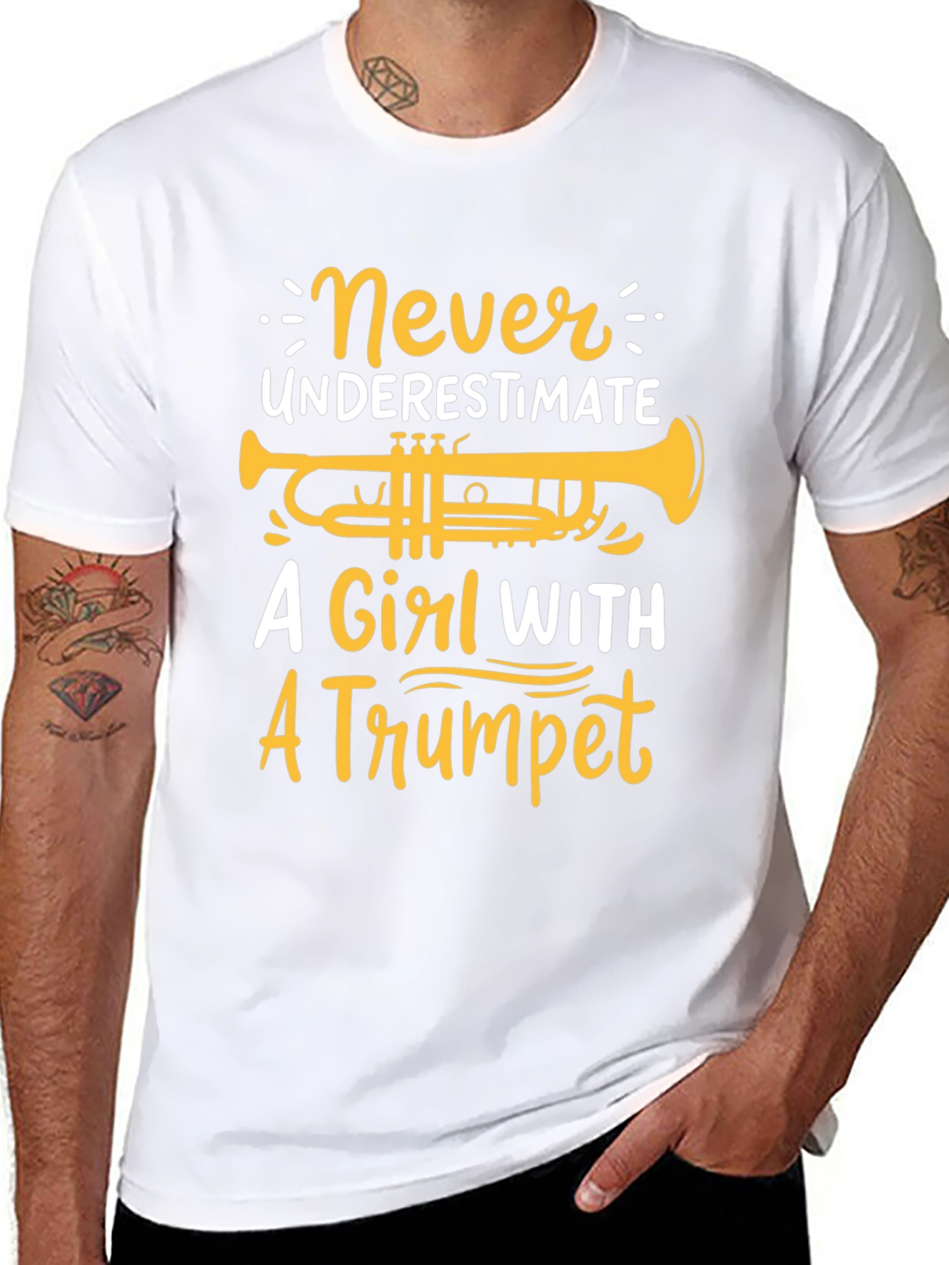 Never Underestimate Girl With Trumpet T-Shirt
