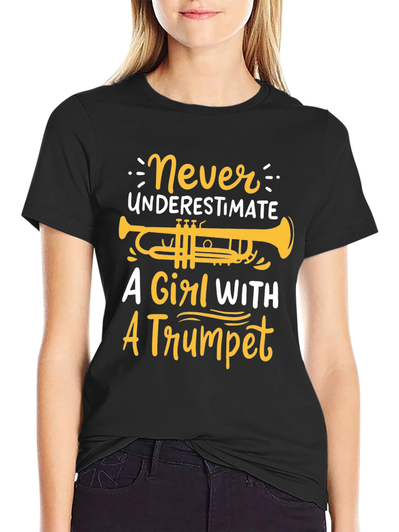 Never Underestimate Girl With Trumpet T-Shirt