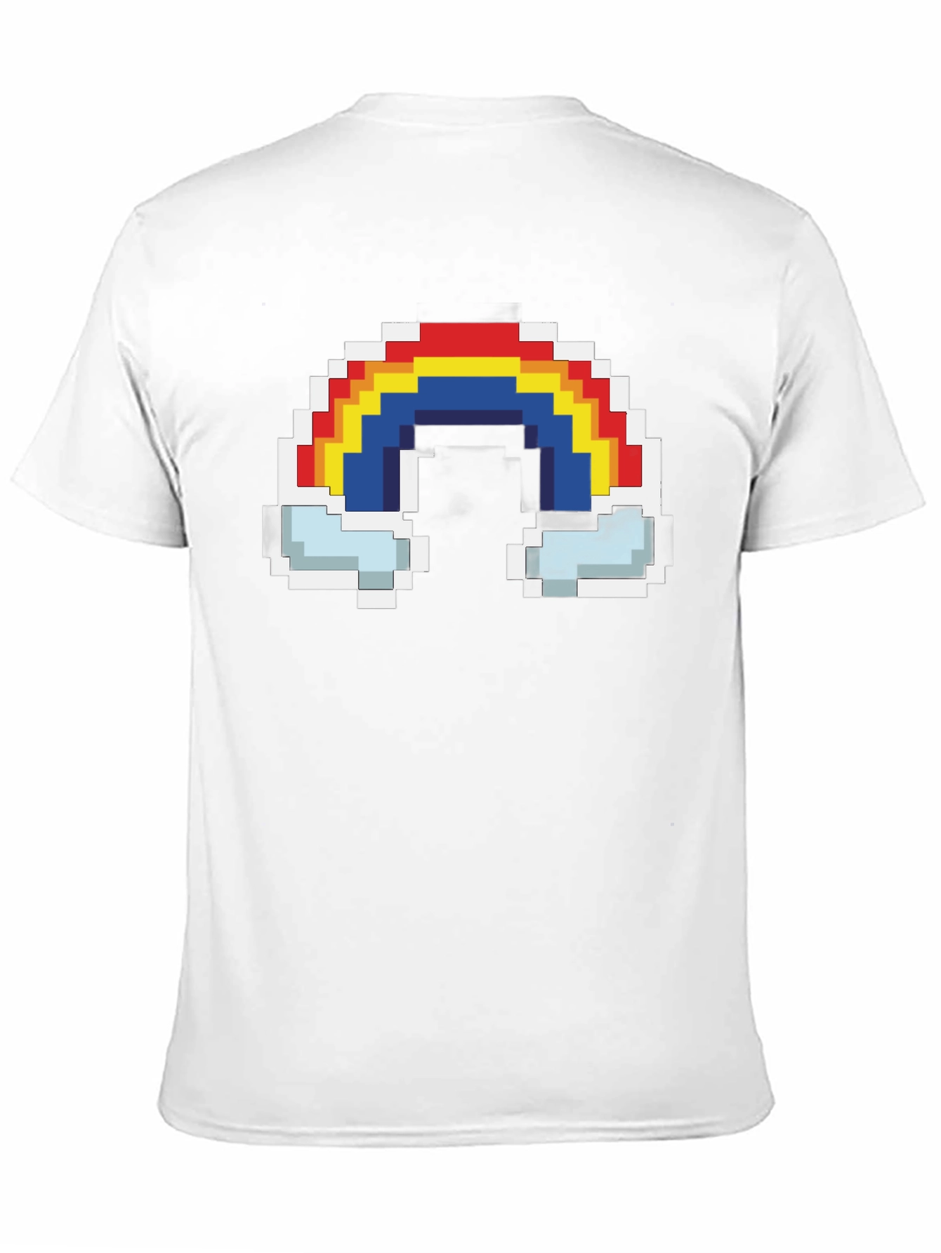 Pixel Rainbow Graphic Tee - Black Cotton T-Shirt