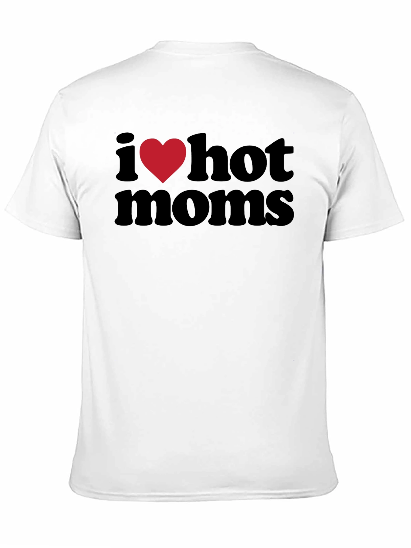I Heart Hot Moms Black Graphic Tee