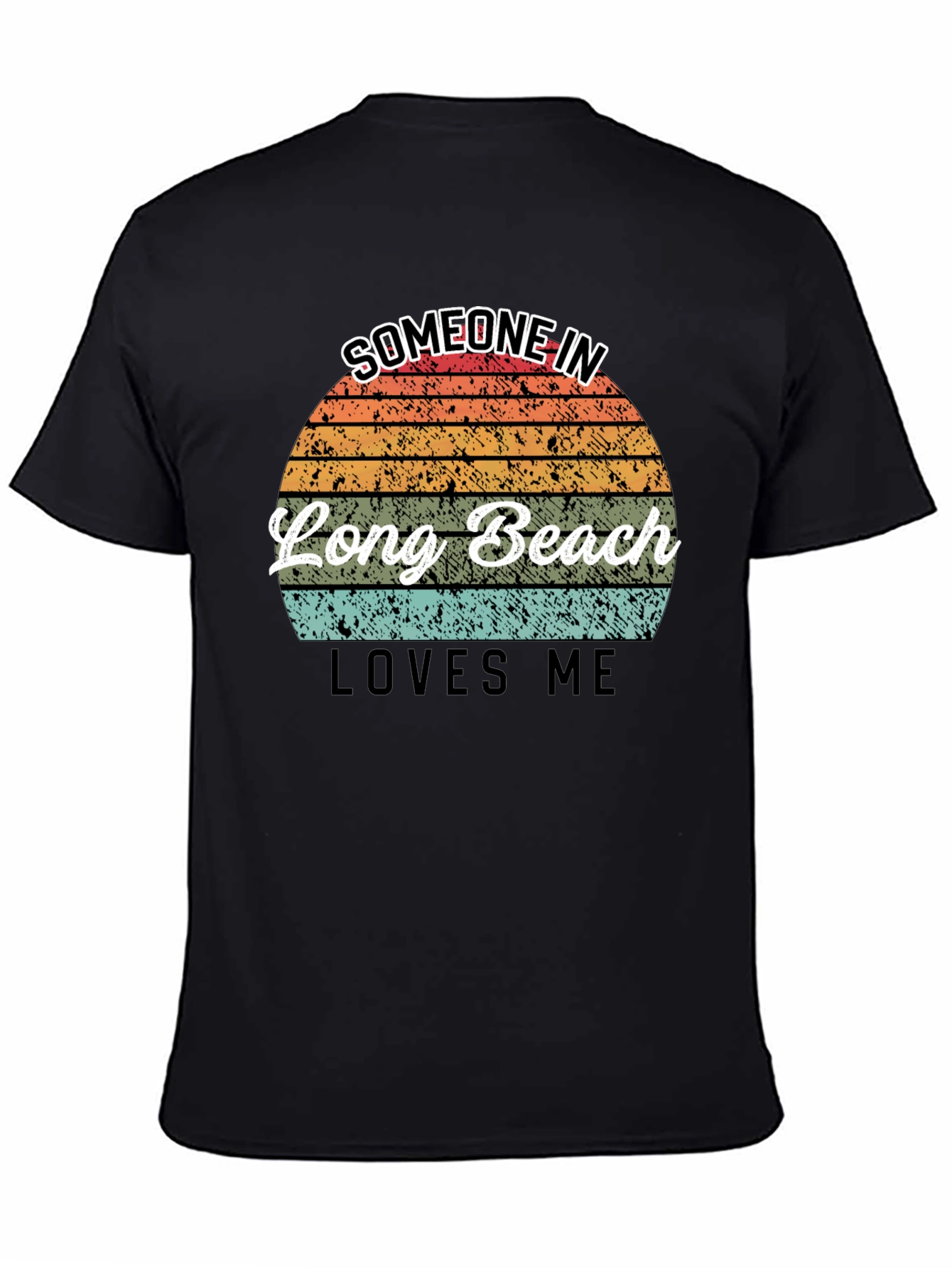 Long Beach Retro Sunset Graphic T-Shirt