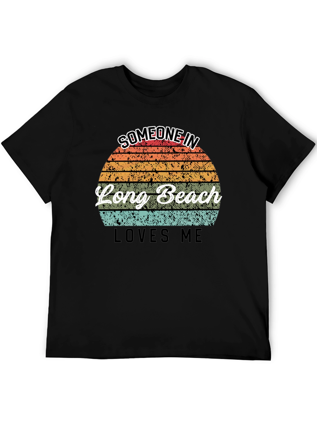 Long Beach Retro Sunset Graphic T-Shirt