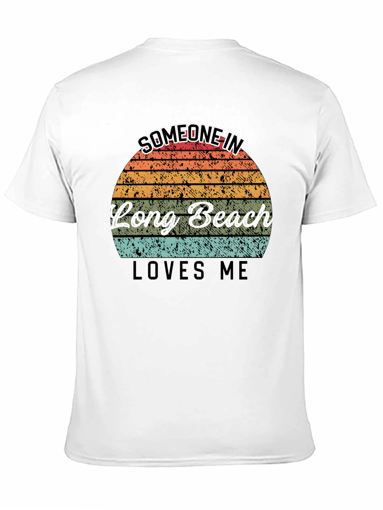 Long Beach Retro Sunset Graphic T-Shirt