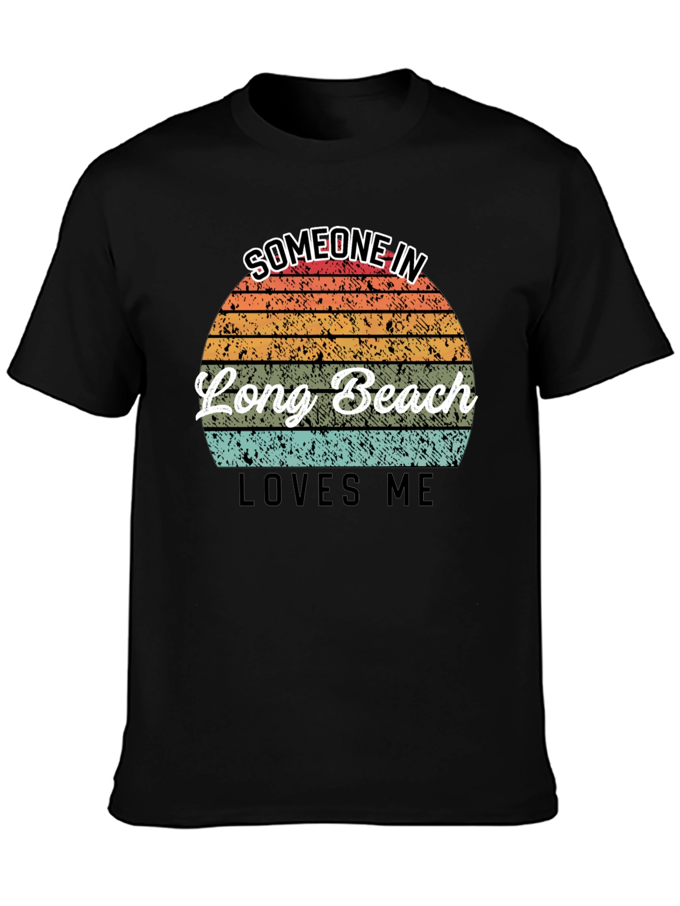 Long Beach Retro Sunset Graphic T-Shirt