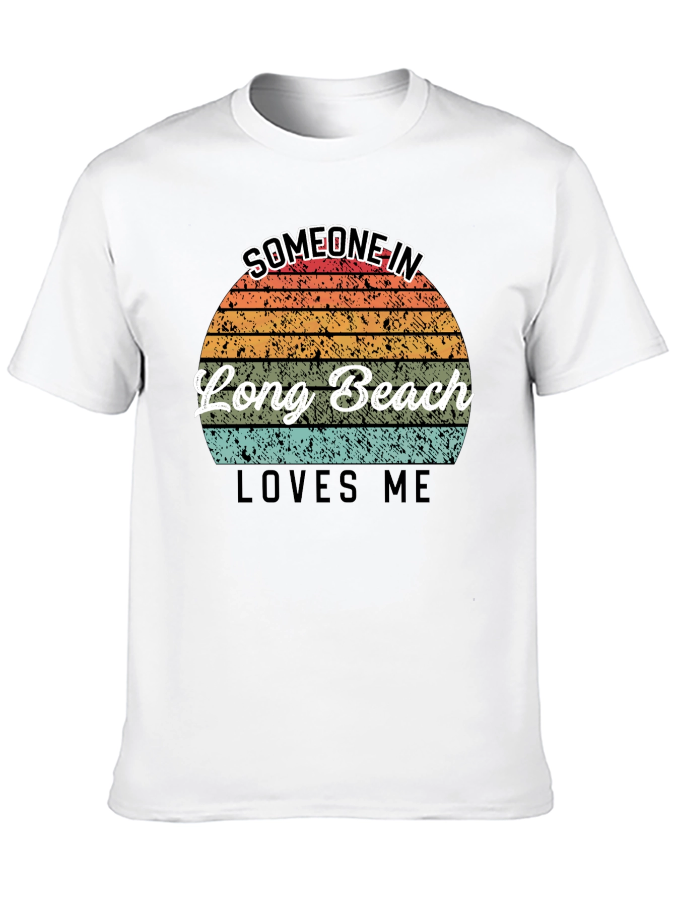 Long Beach Retro Sunset Graphic T-Shirt