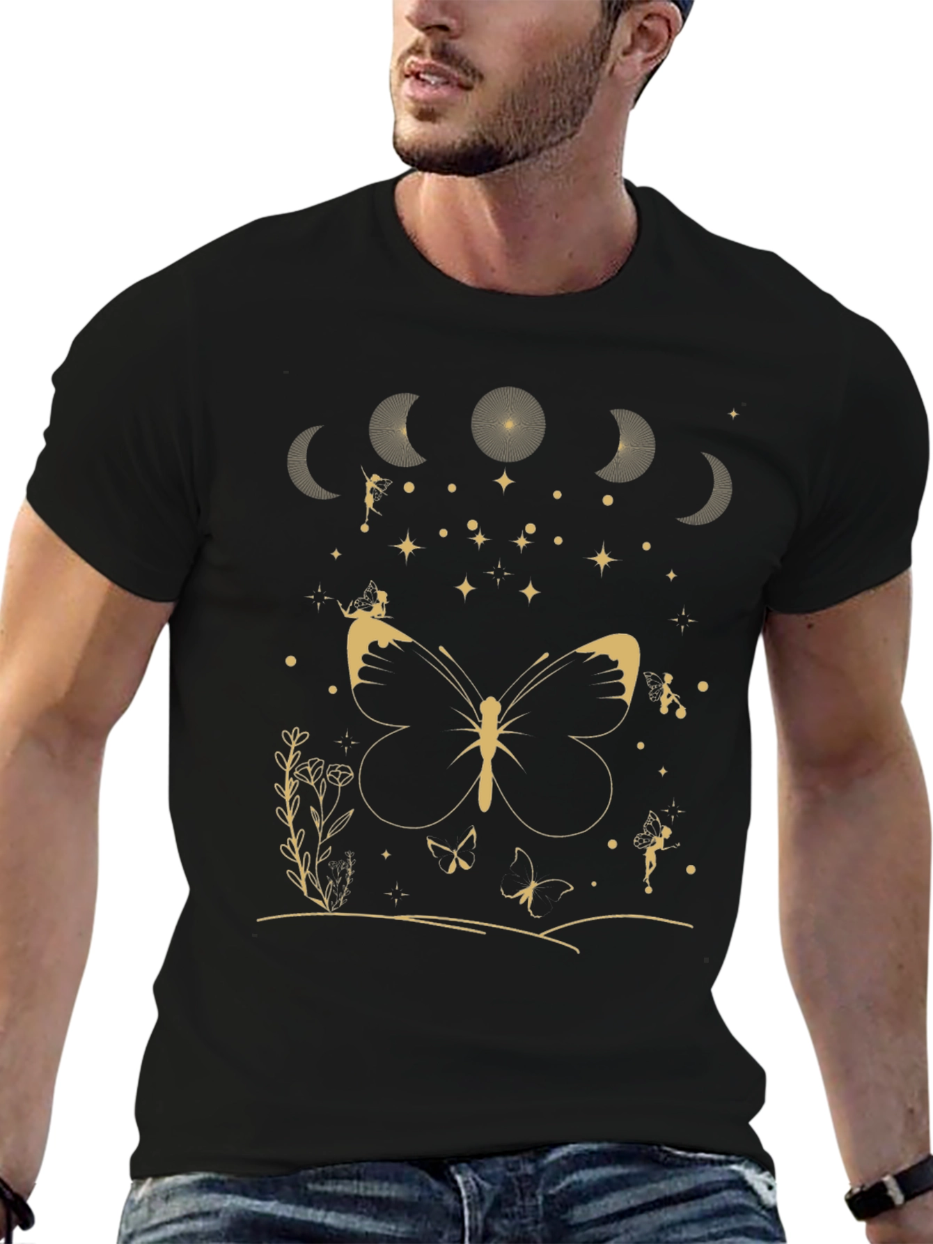 Butterfly Moon Phases Graphic Tee - Unisex