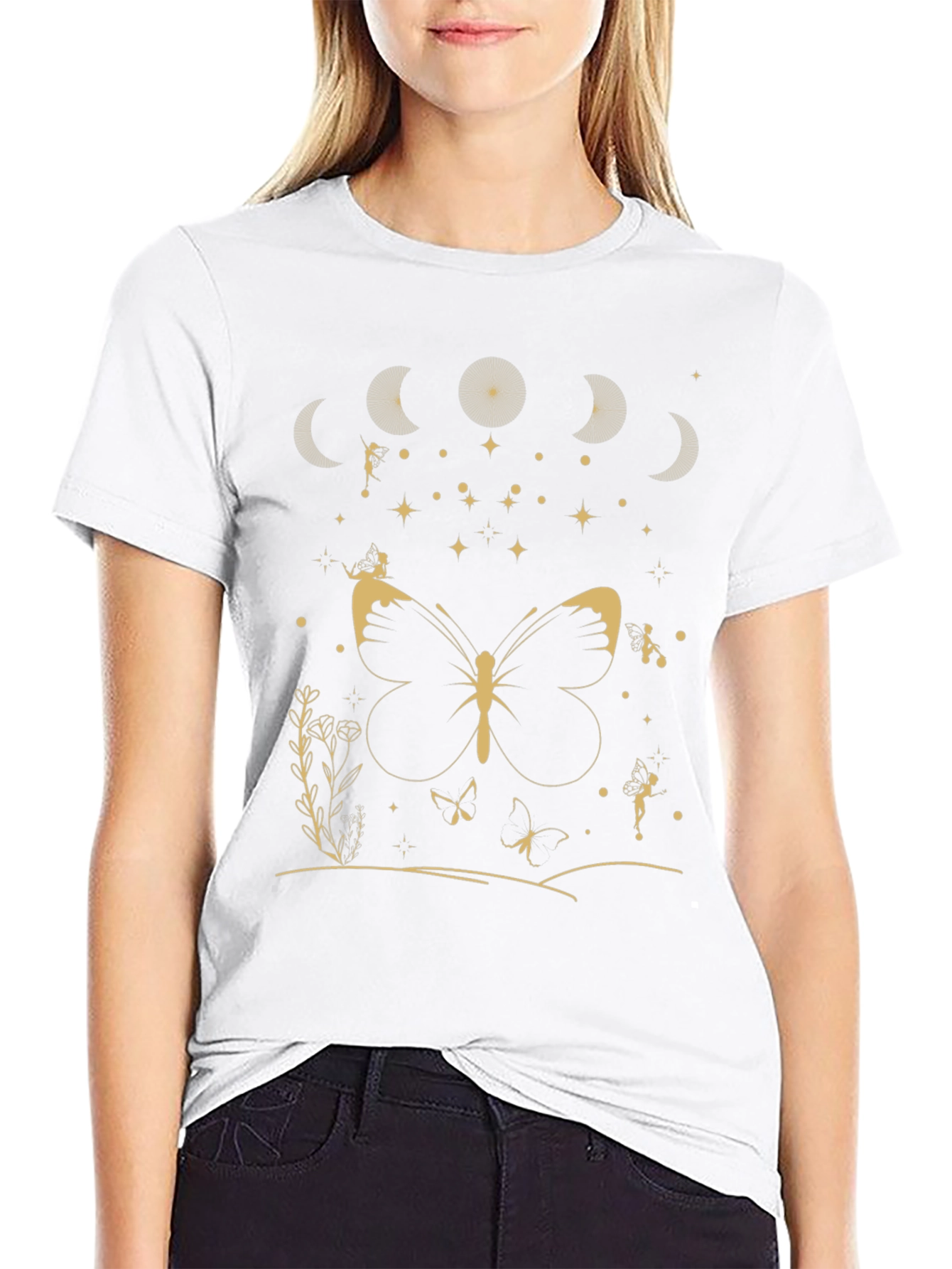 Butterfly Moon Phases Graphic Tee - Unisex