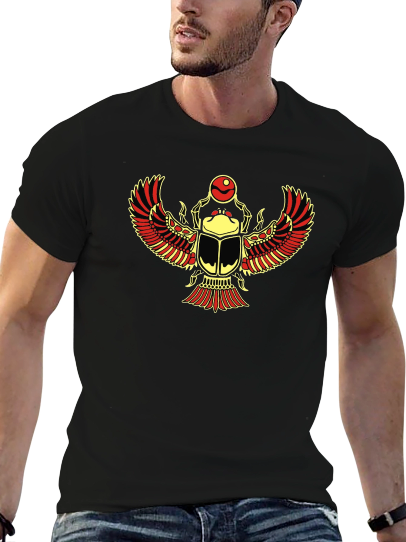 Egyptian Scarab Beetle Graphic T-Shirt