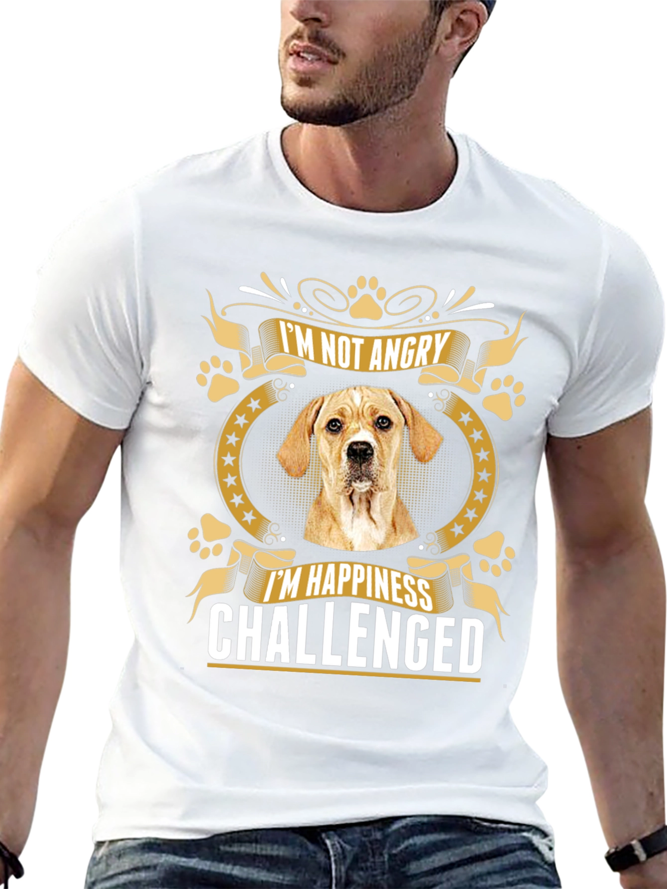 Dog Lover Funny T-Shirt - Happiness Challenged