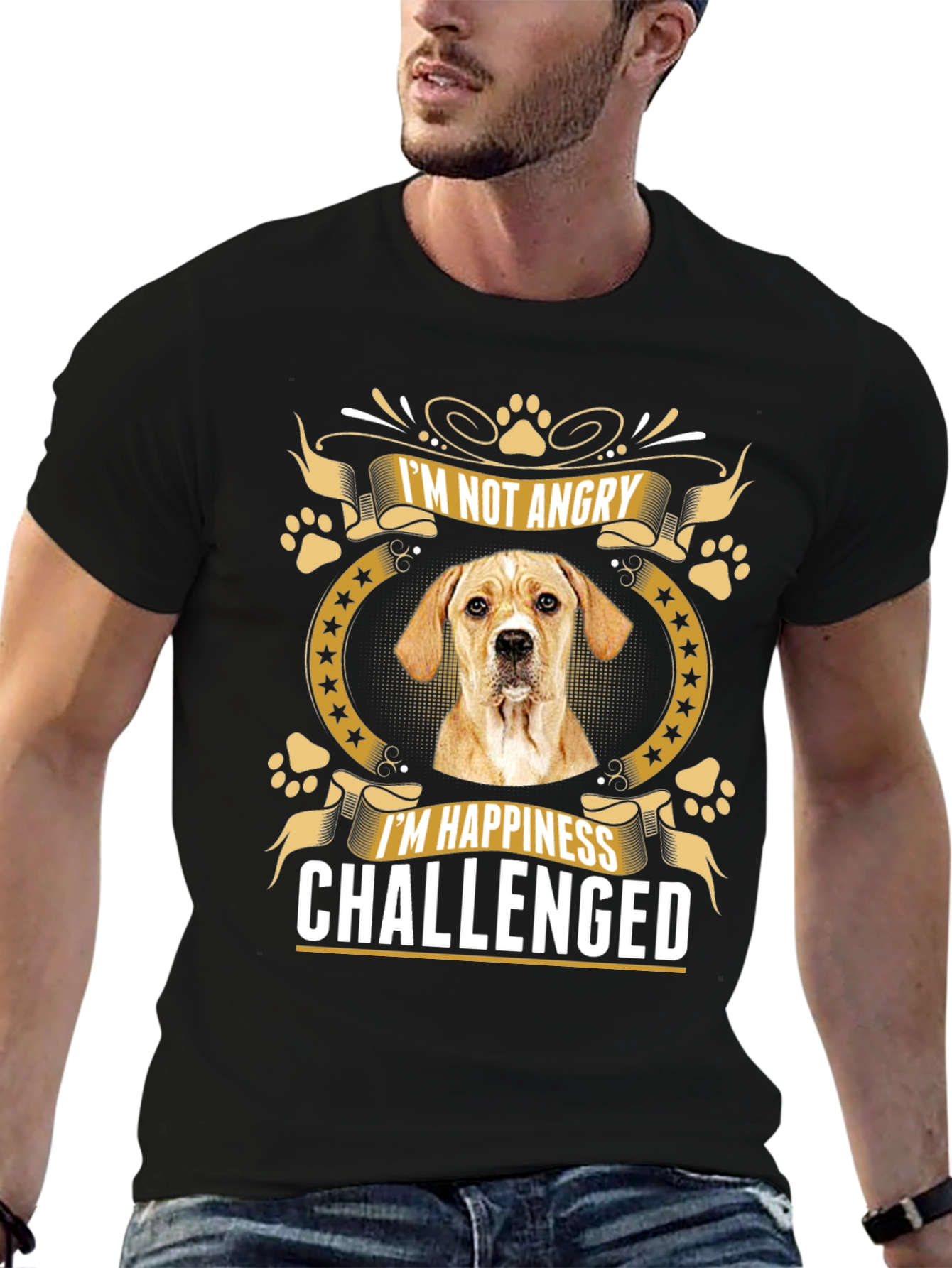 Dog Lover Funny T-Shirt - Happiness Challenged