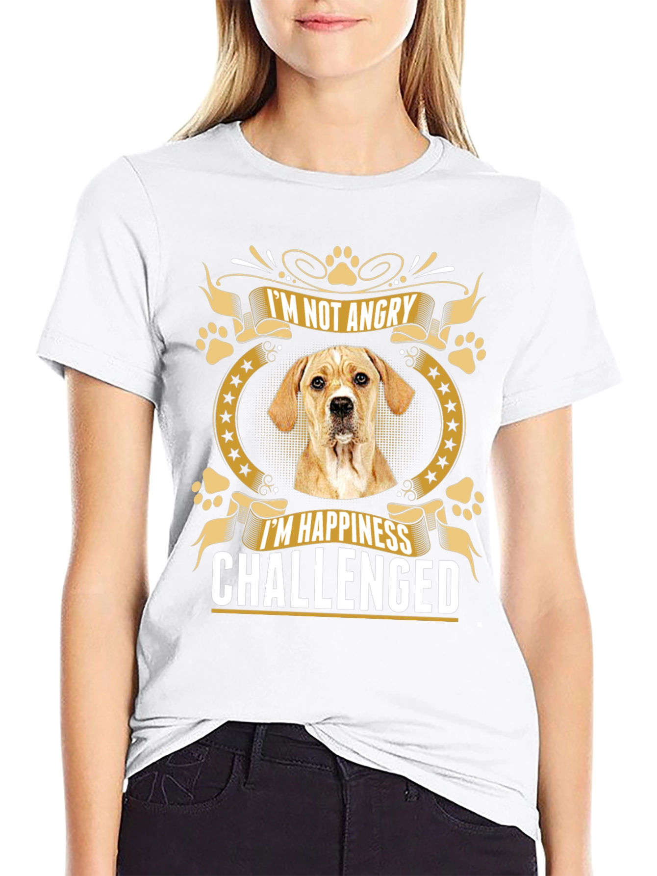 Dog Lover Funny T-Shirt - Happiness Challenged