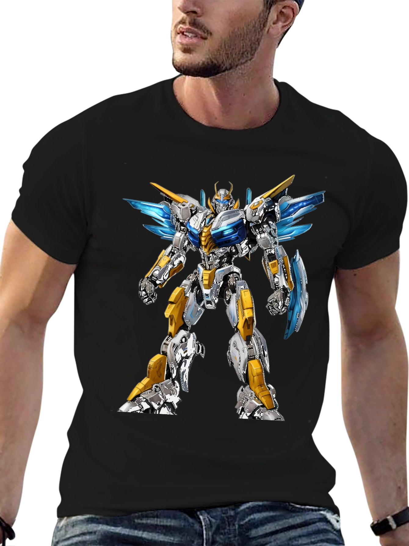 Robot Graphic Black T-Shirt
