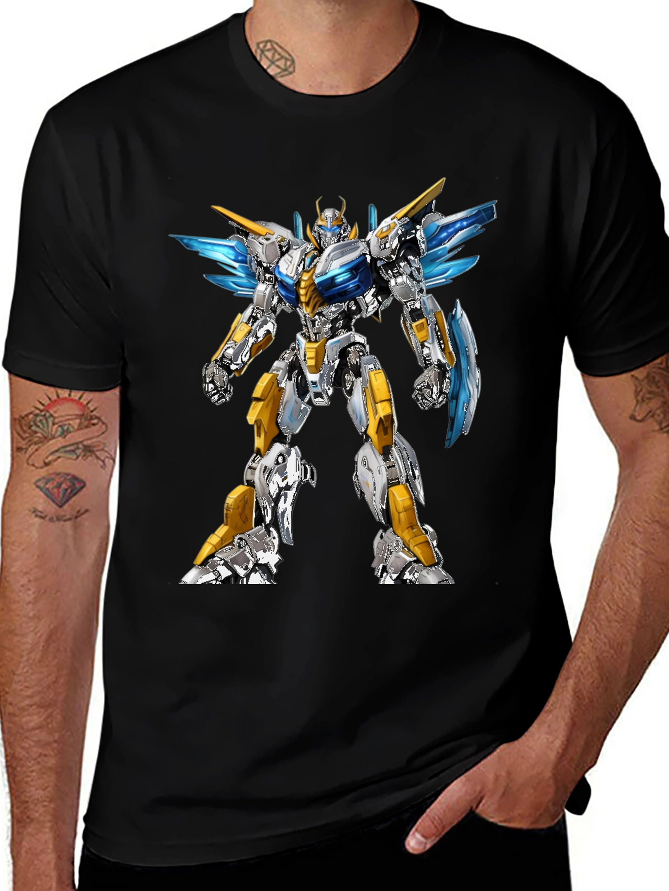 Robot Graphic Black T-Shirt