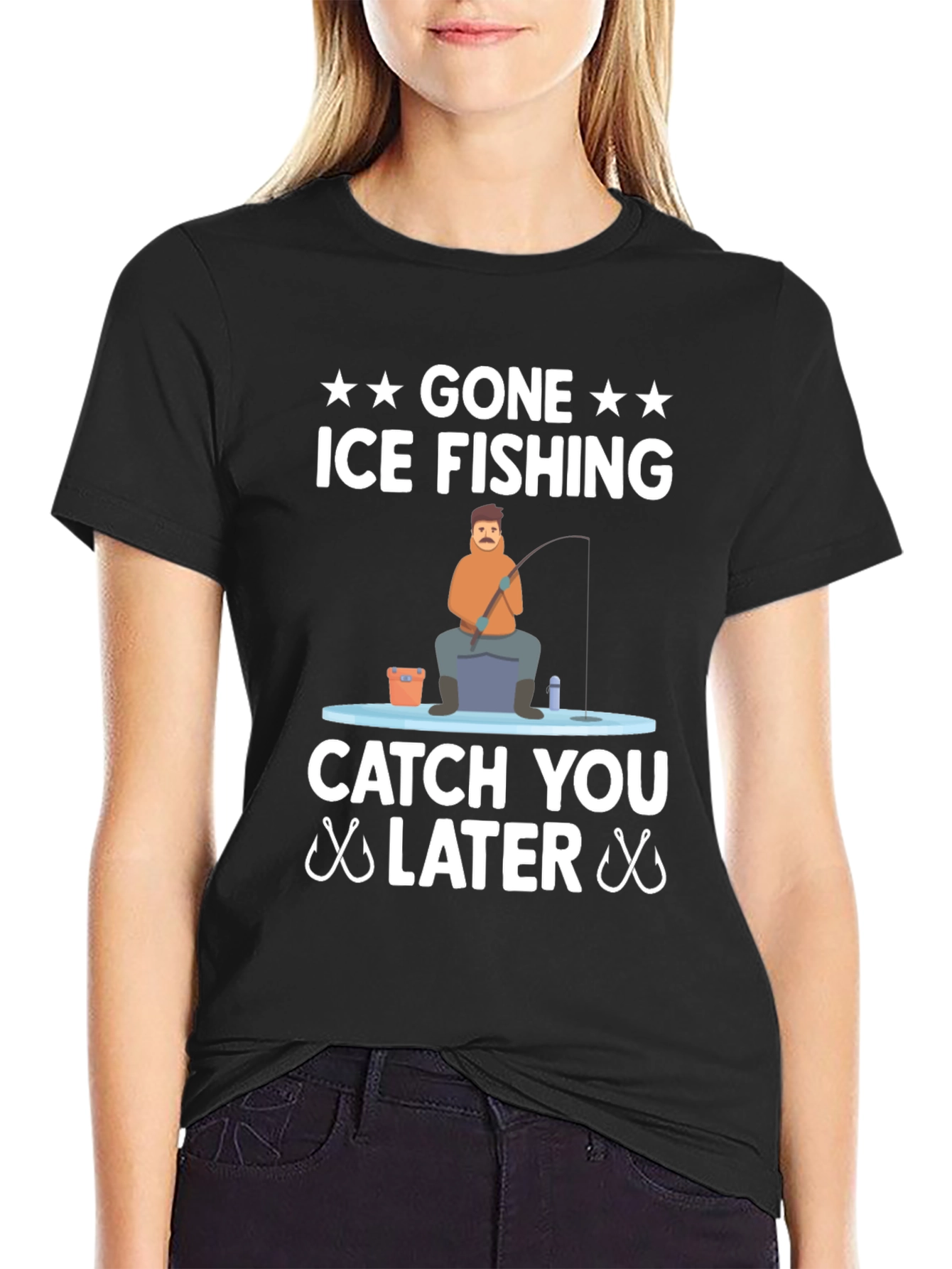 Gone Ice Fishing T-Shirt - Catch You Later