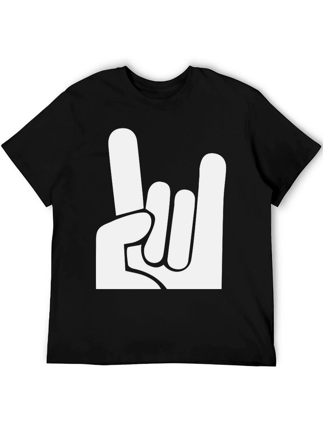 Rock On! Graphic Tee - Black Cotton T-Shirt