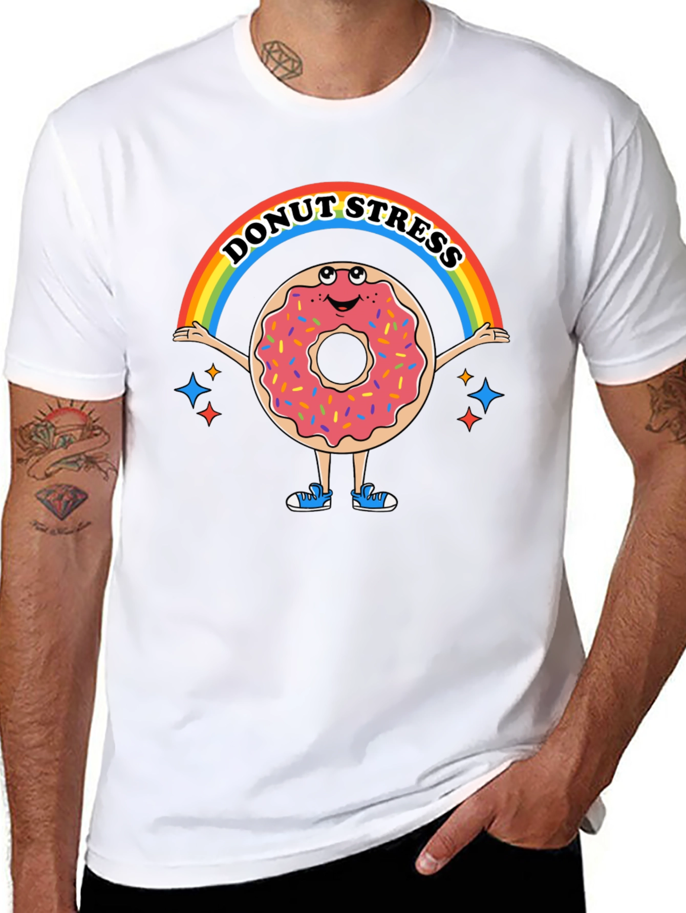 Donut Stress Funny Graphic T-Shirt