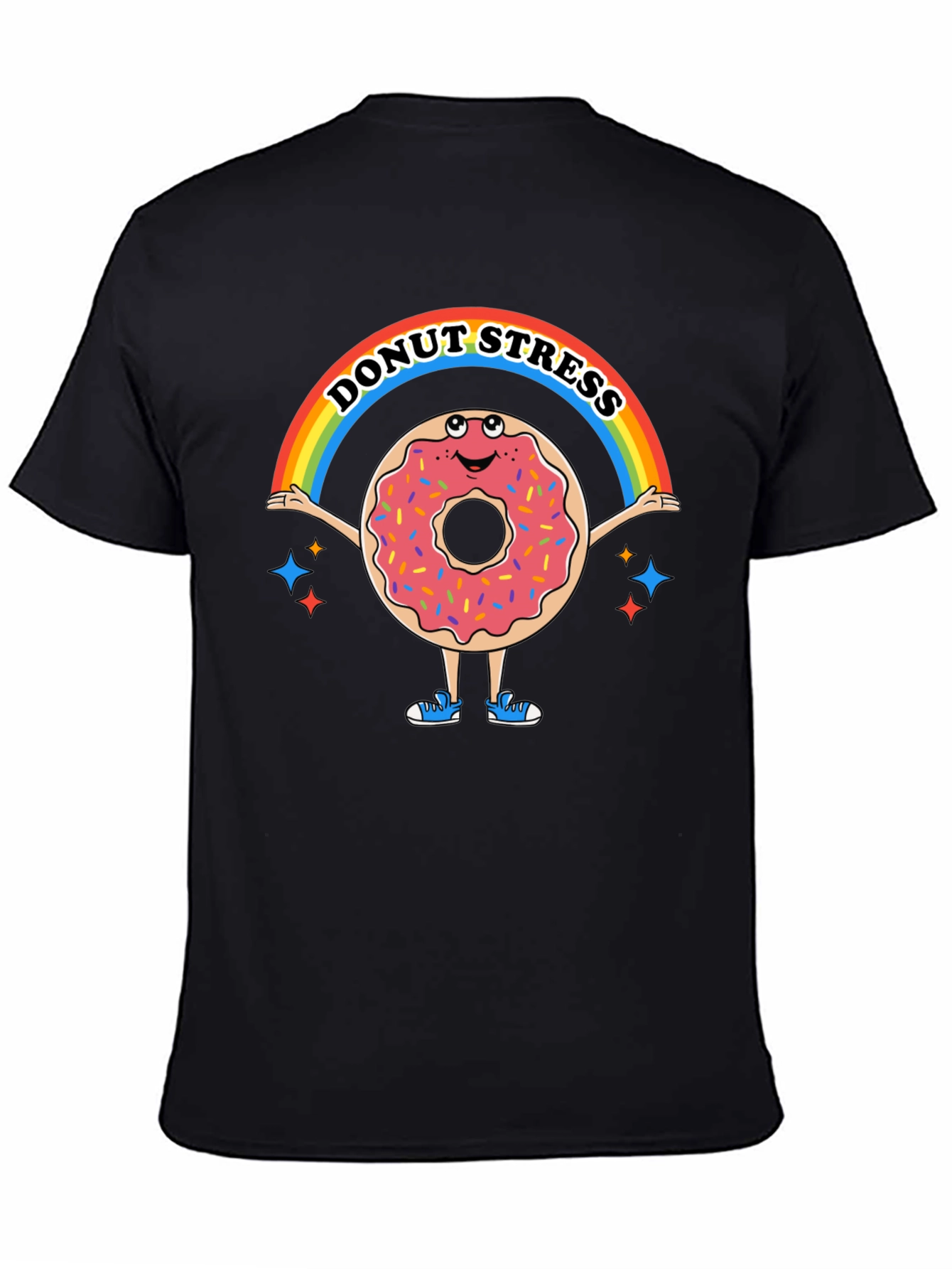 Donut Stress Funny Graphic T-Shirt
