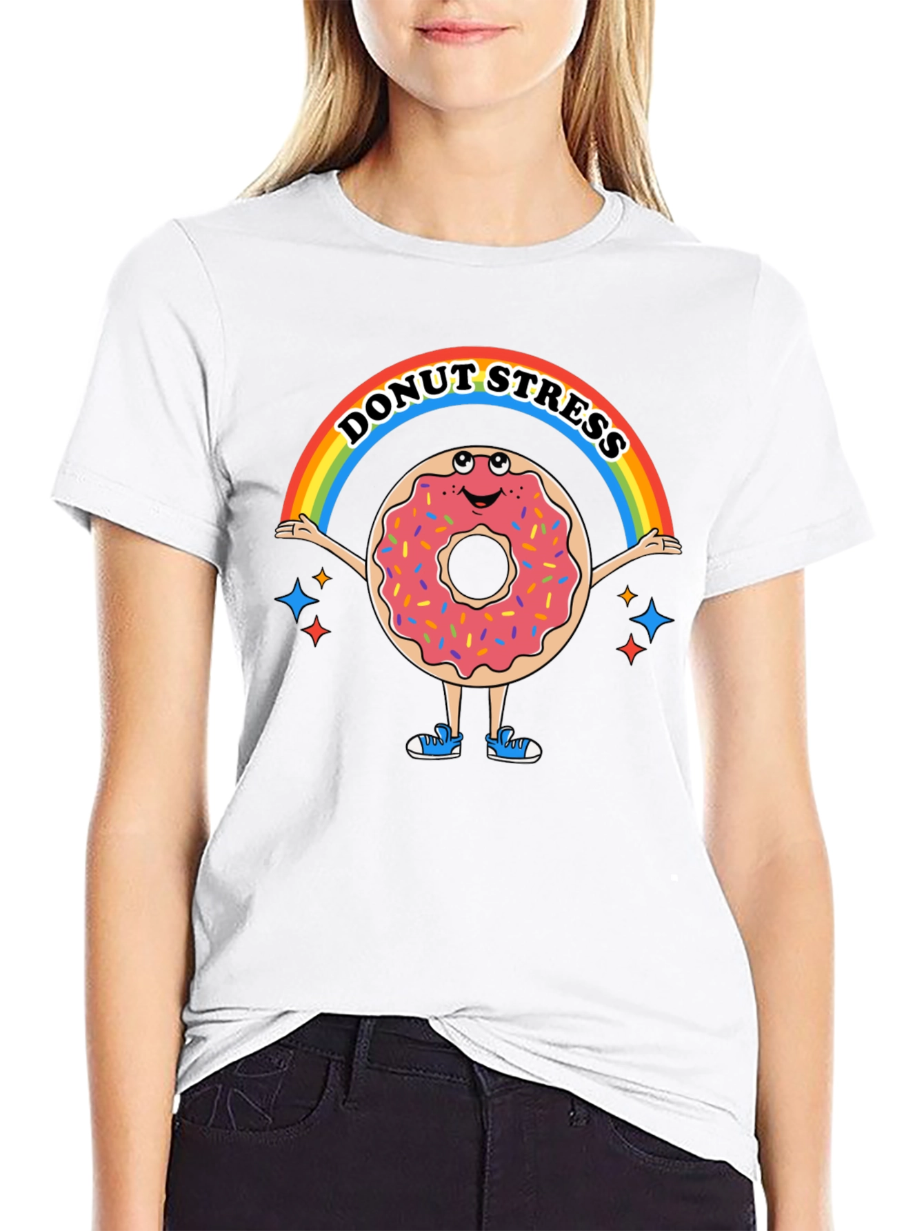 Donut Stress Funny Graphic T-Shirt