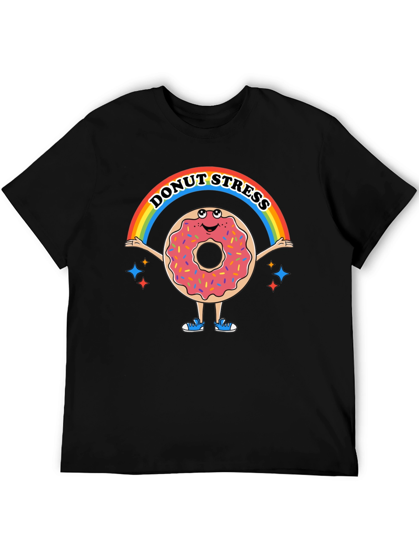 Donut Stress Funny Graphic T-Shirt