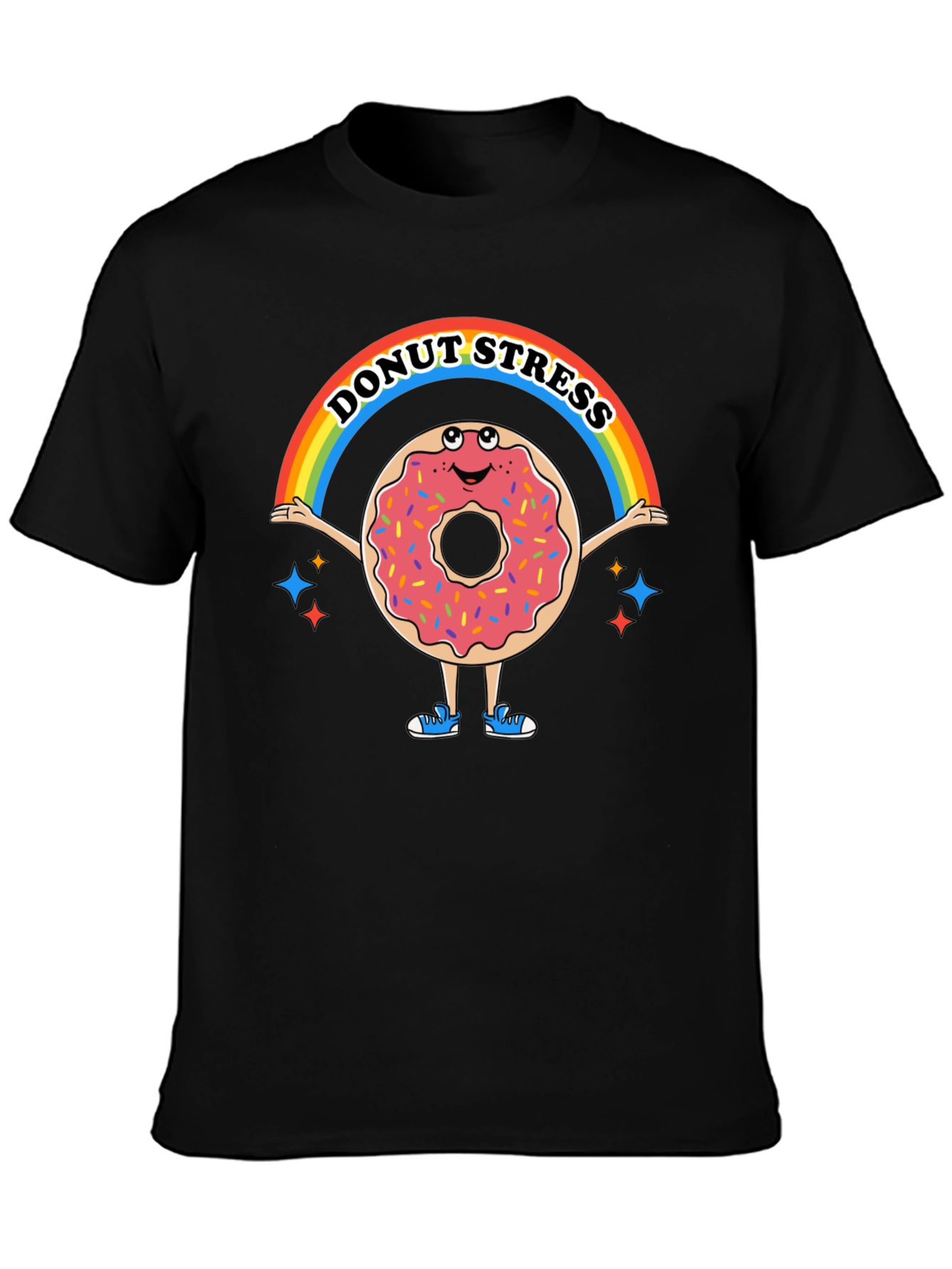 Donut Stress Funny Graphic T-Shirt