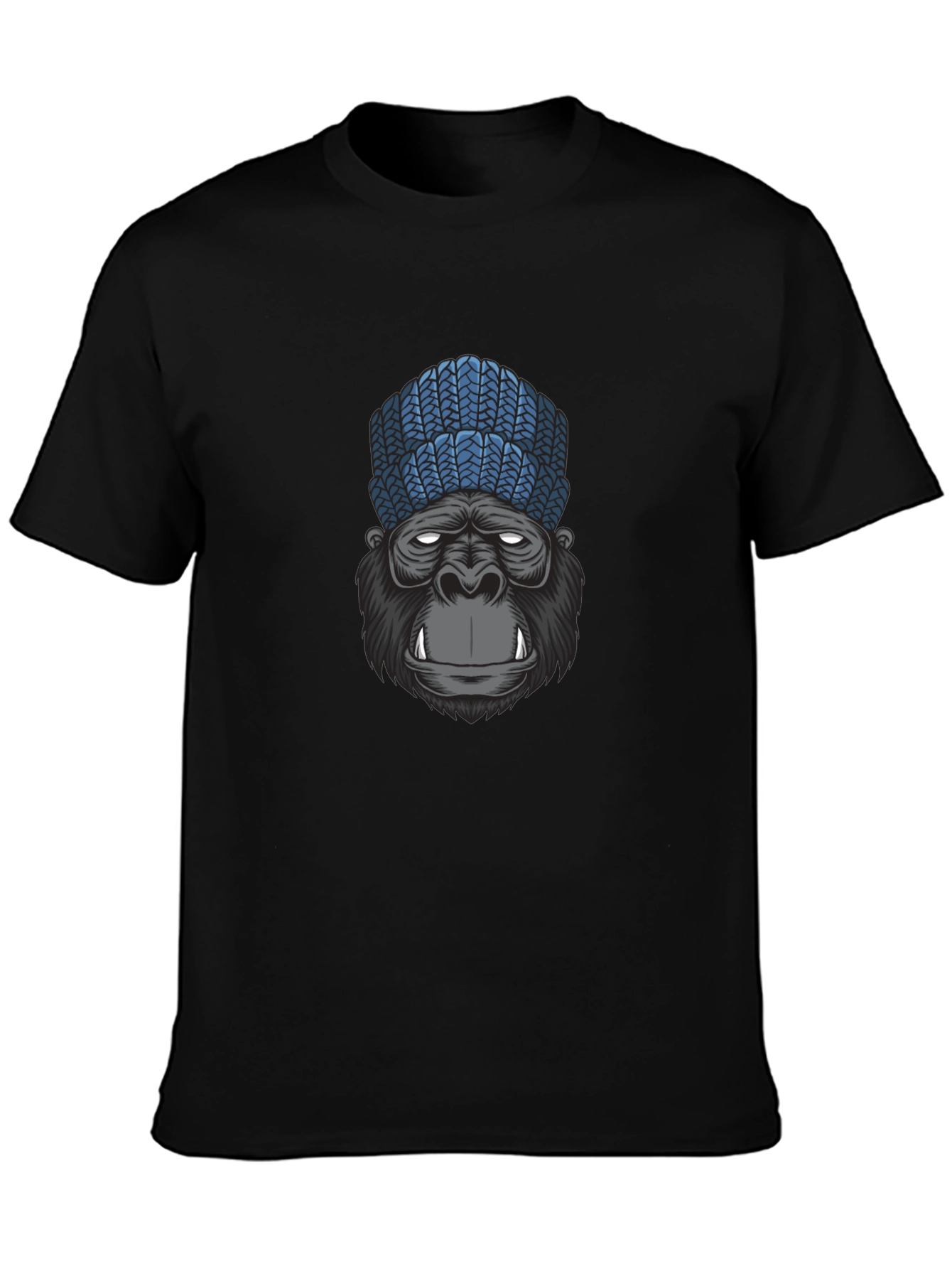 Gorilla Beanie Graphic Tee - Cool & Casual