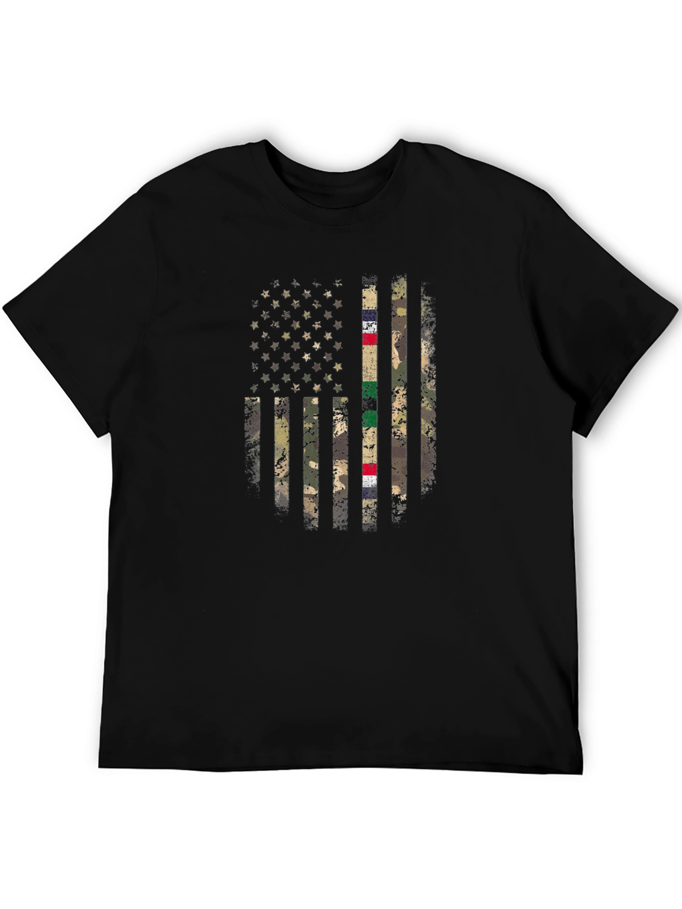 Camo American Flag Graphic T-Shirt
